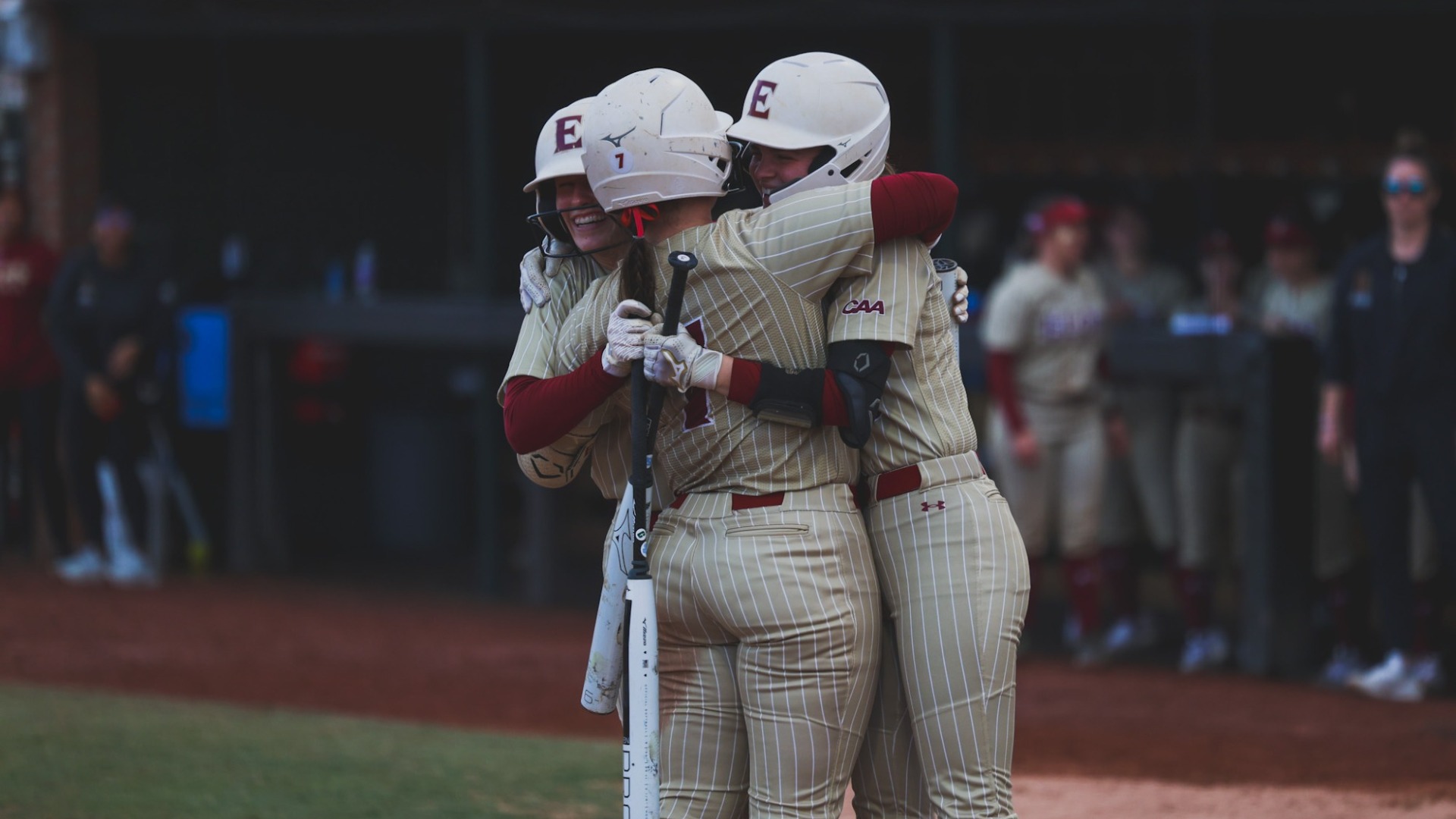 Teagan Baulsir celebrates after hitting a home run at Charlotte