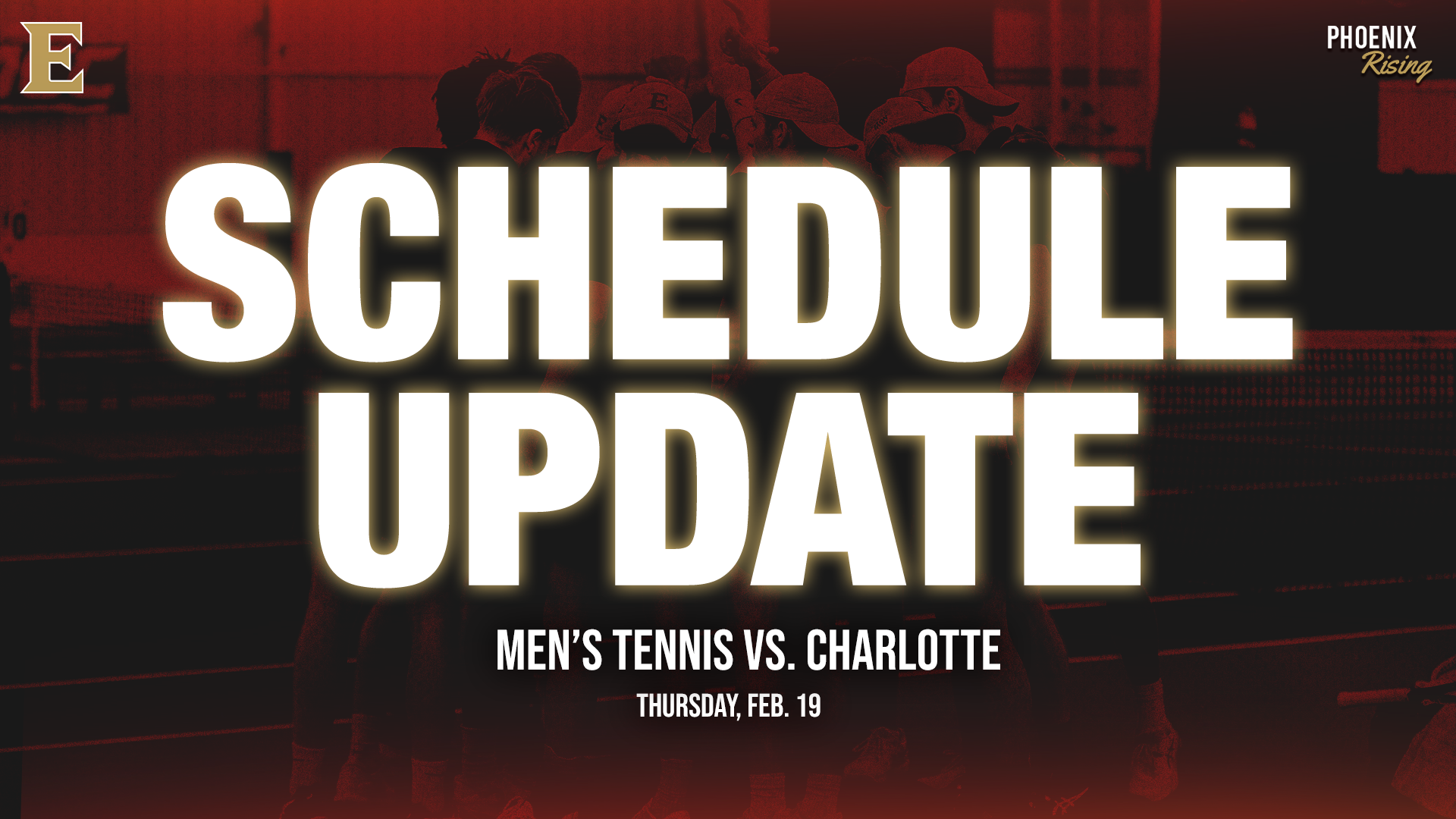 Men's Tennis Charlotte rescheduled