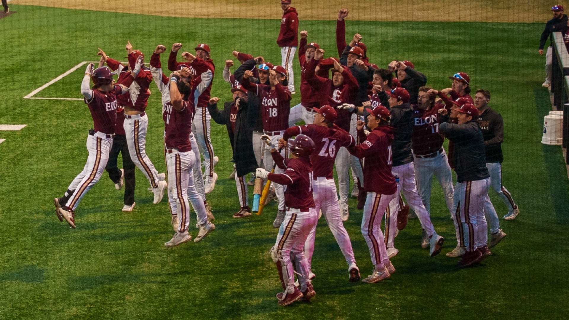 Elon Baseball Celebrates Jake Hajdu First Career HR
