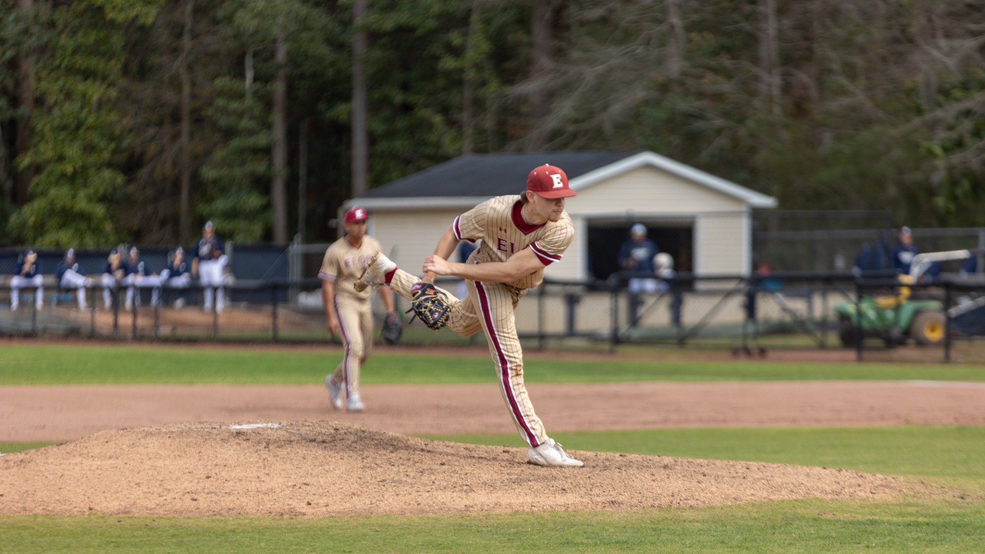 Mike Staiano fires a pitch against Charleston Southern