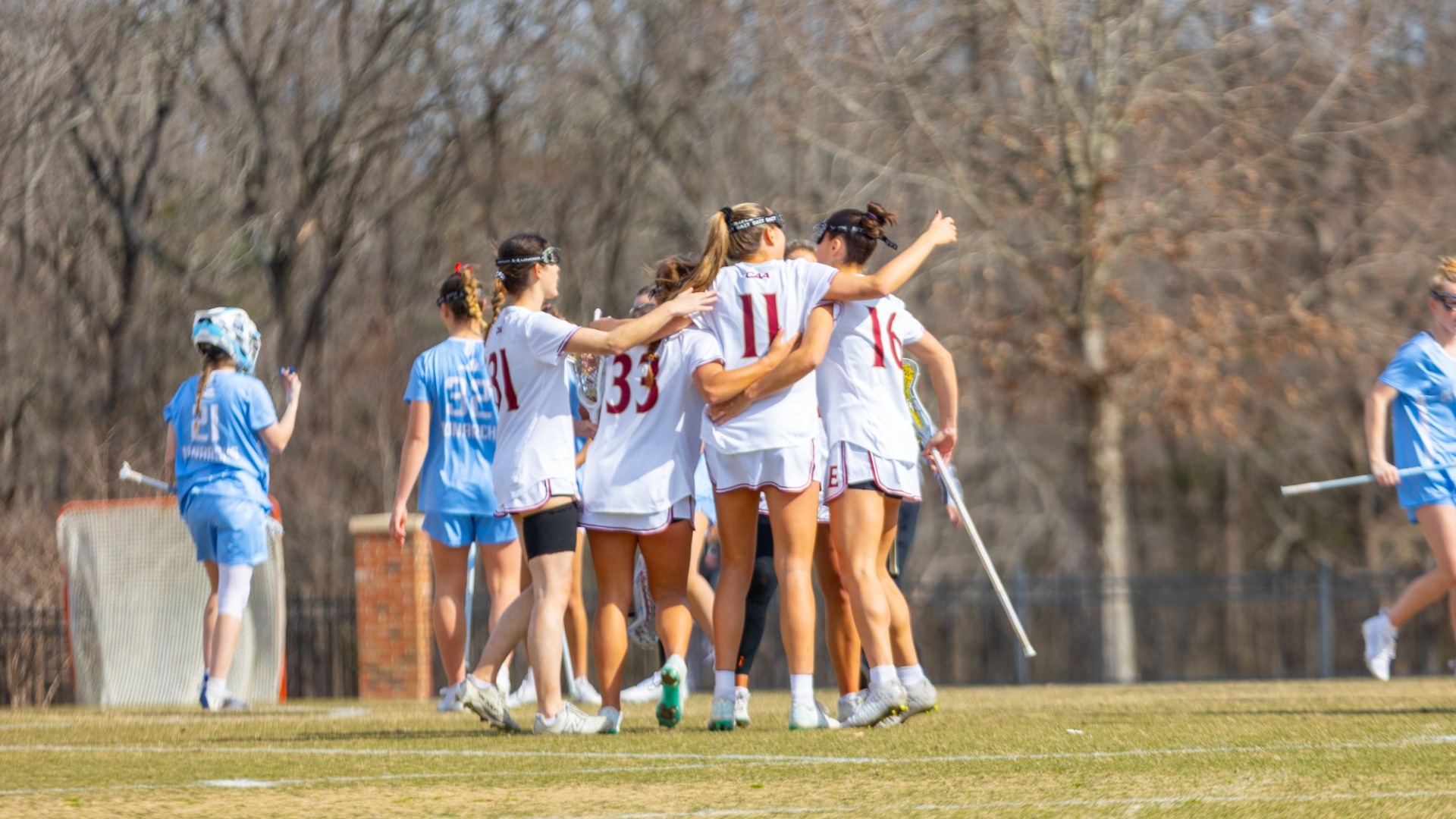 Women's Lacrosse goal celebration vs. Old Dominion 