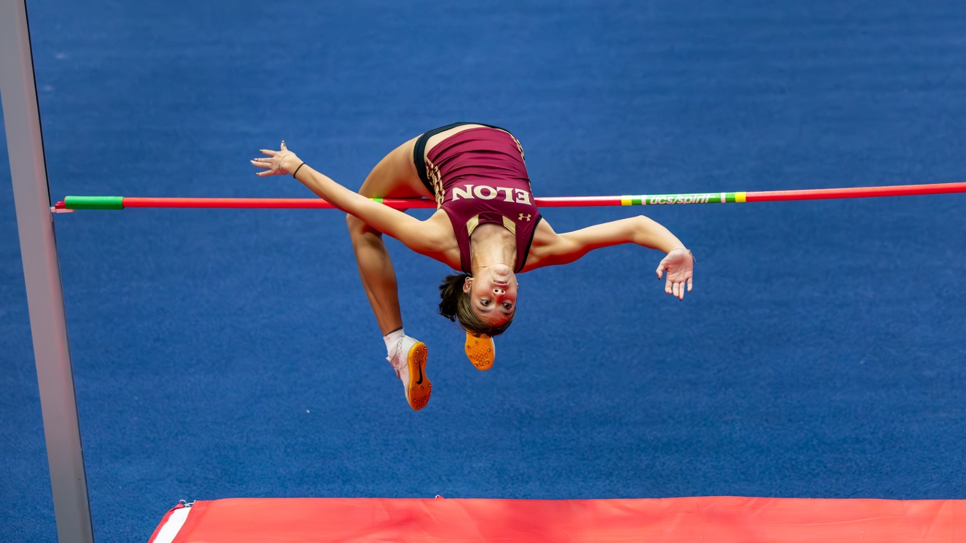 Eloise Mulready at the high jump at the Liberty Kickoff