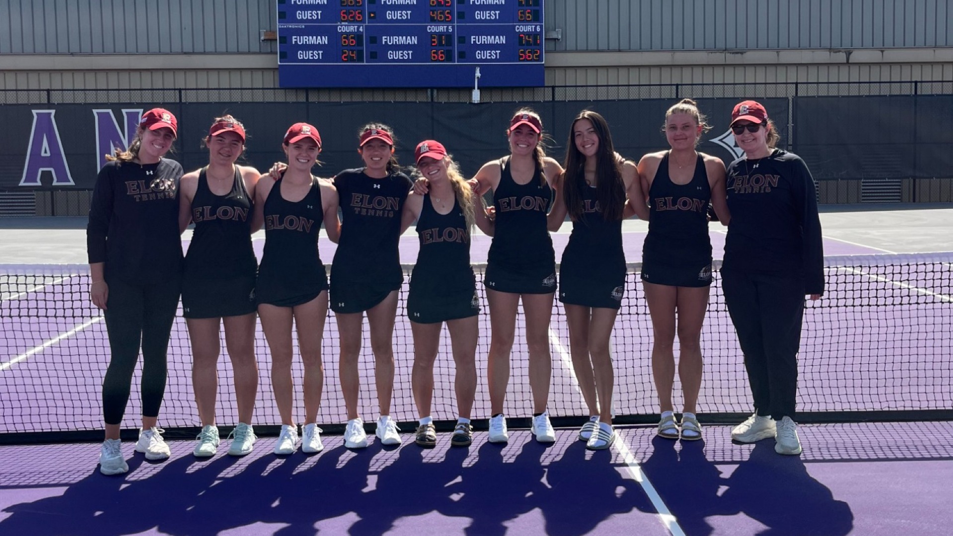 Women's tennis win against Furman