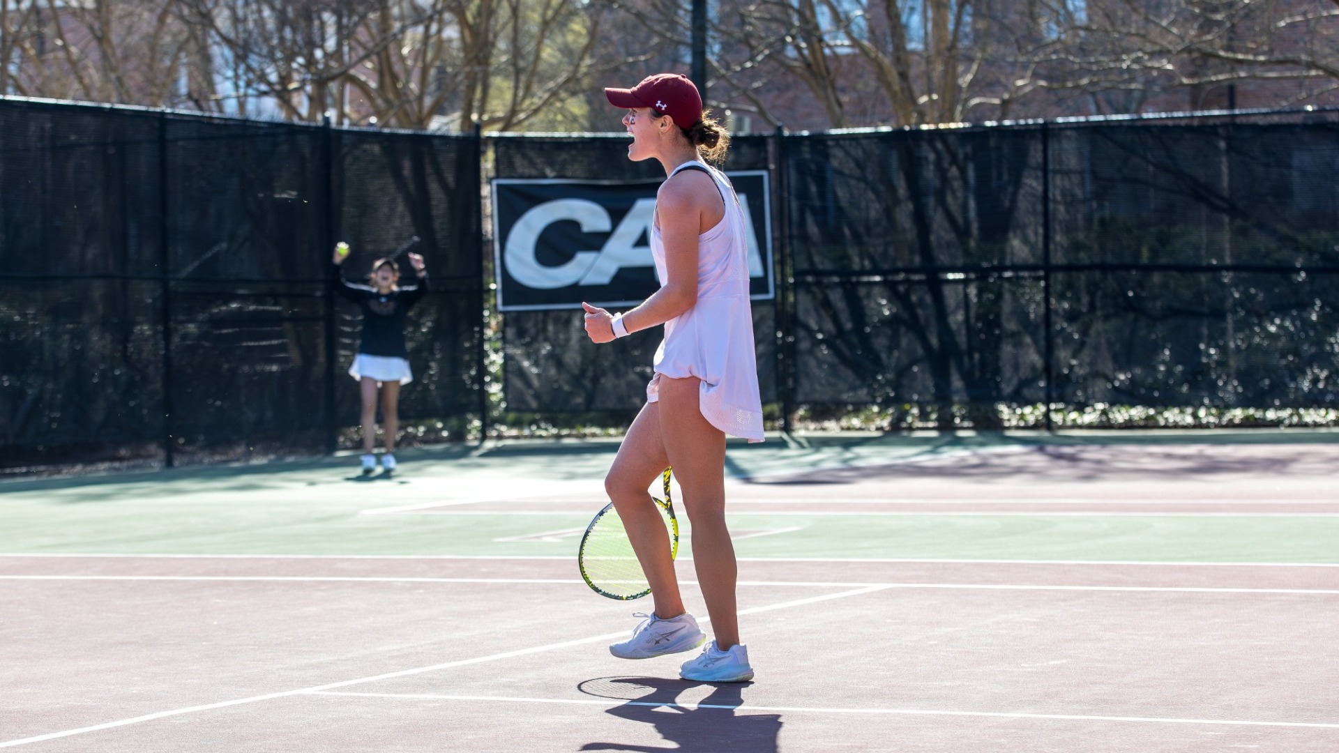 Simone Bergeron singles celebration vs. UConn