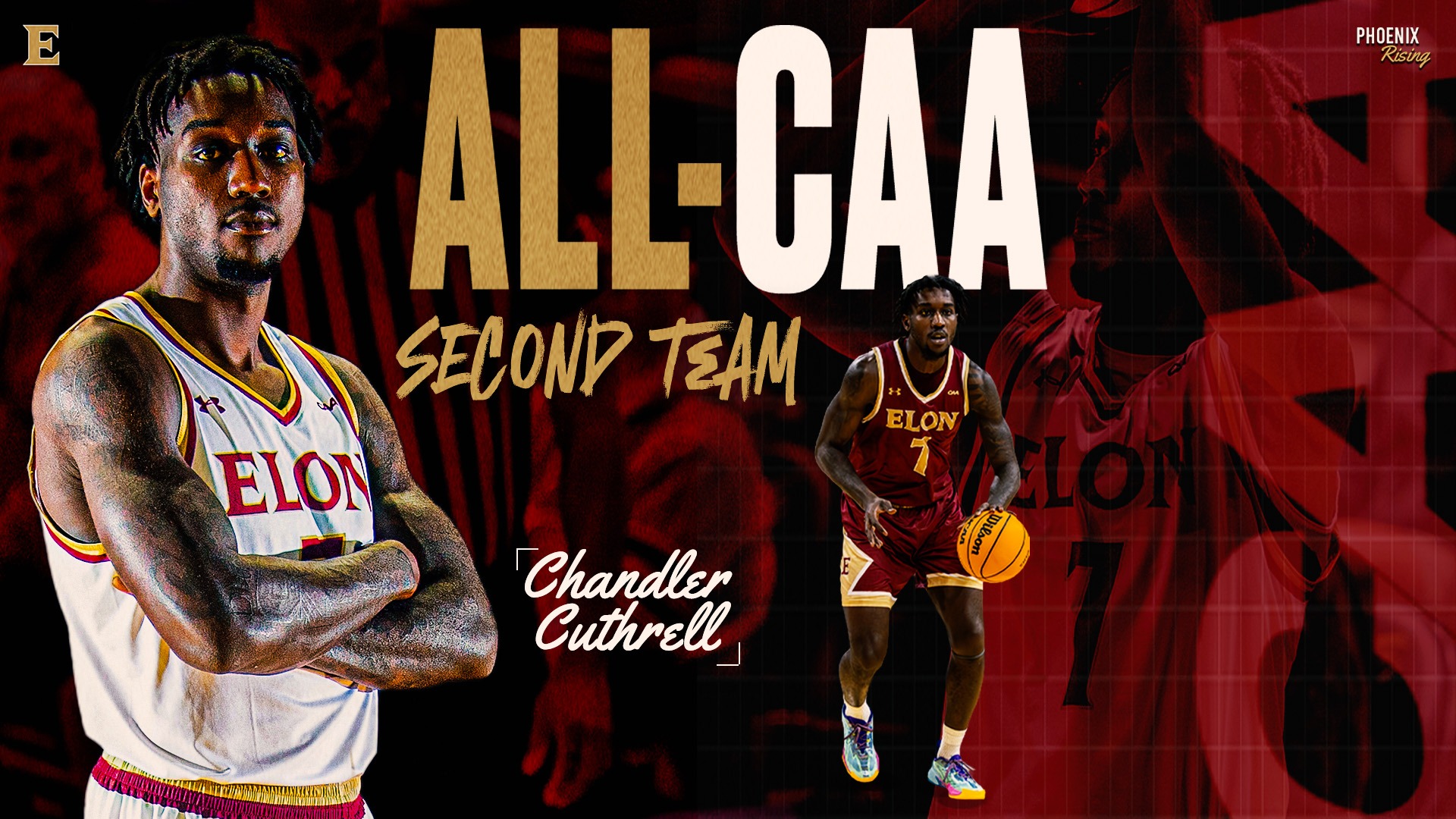 Men's Basketbal: Chandler Cuthrell 2025-26 All-CAA Second Team