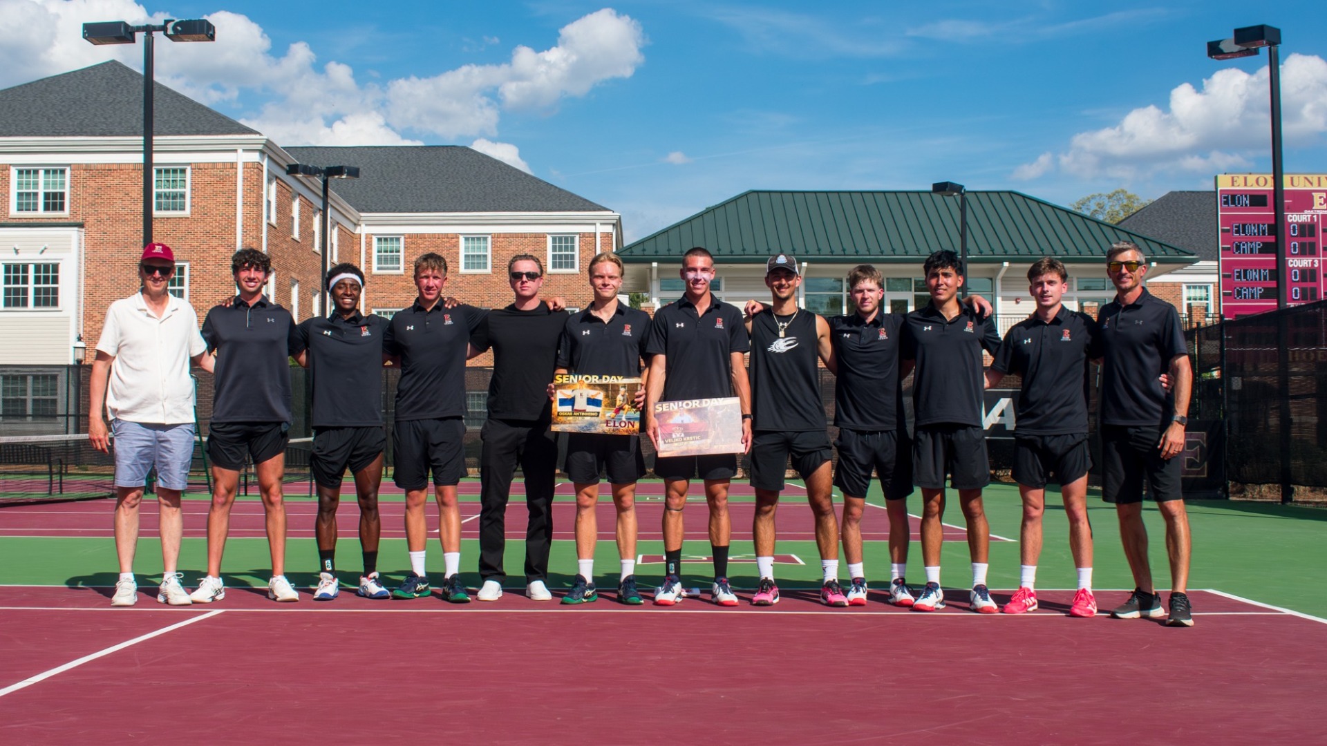 Men's Tennis Senior Day team photo