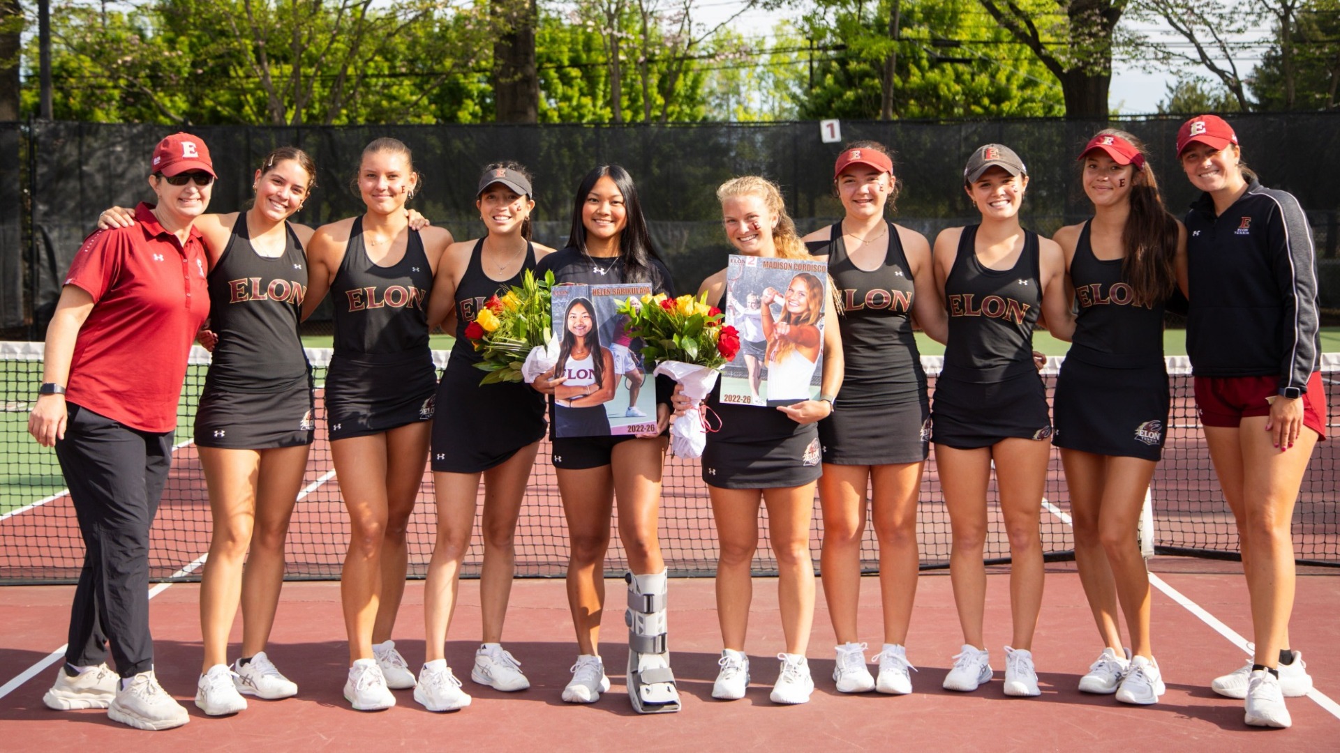 Women's tennis senior day ceremony