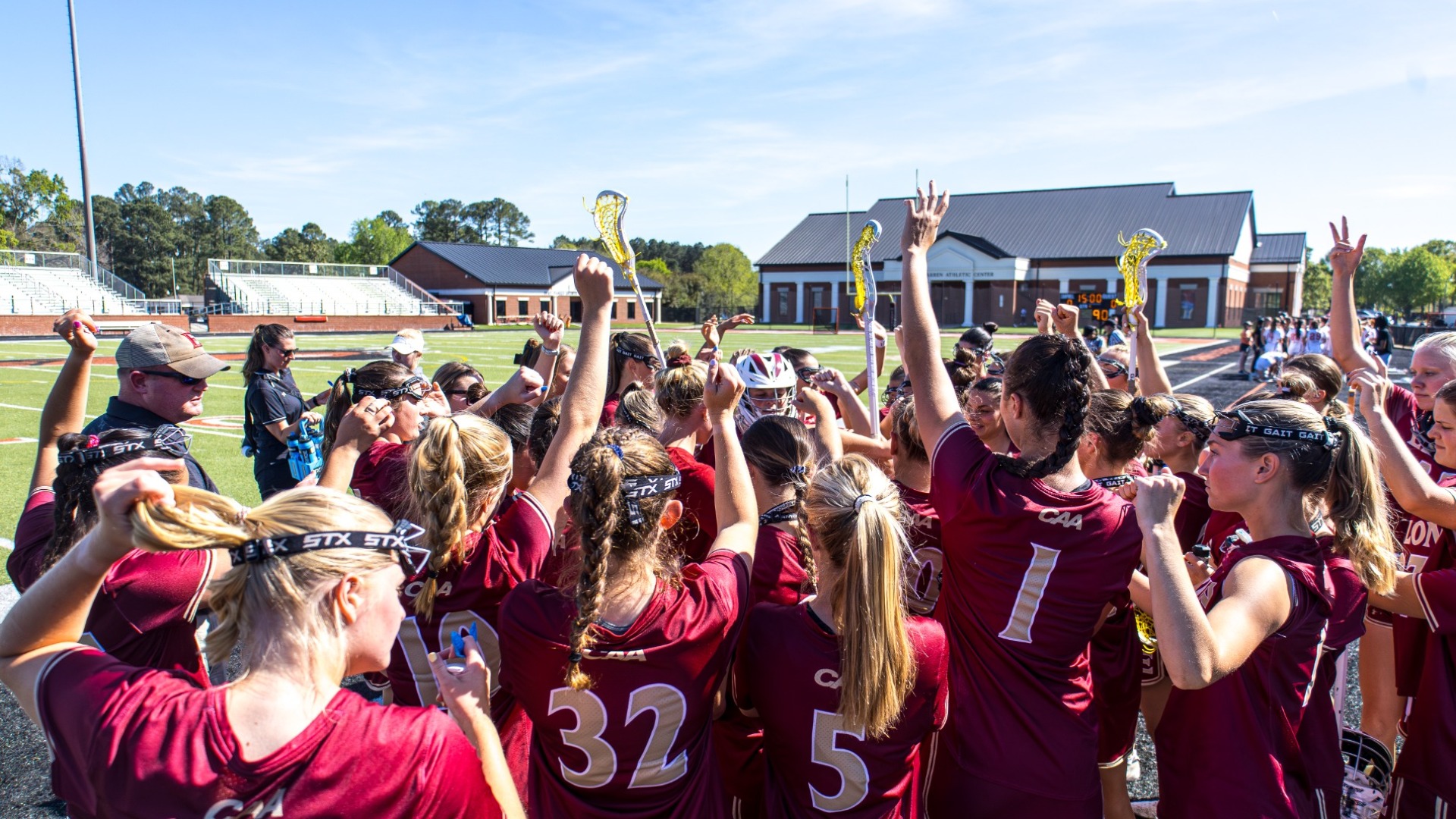 WLAX huddle at Campbell