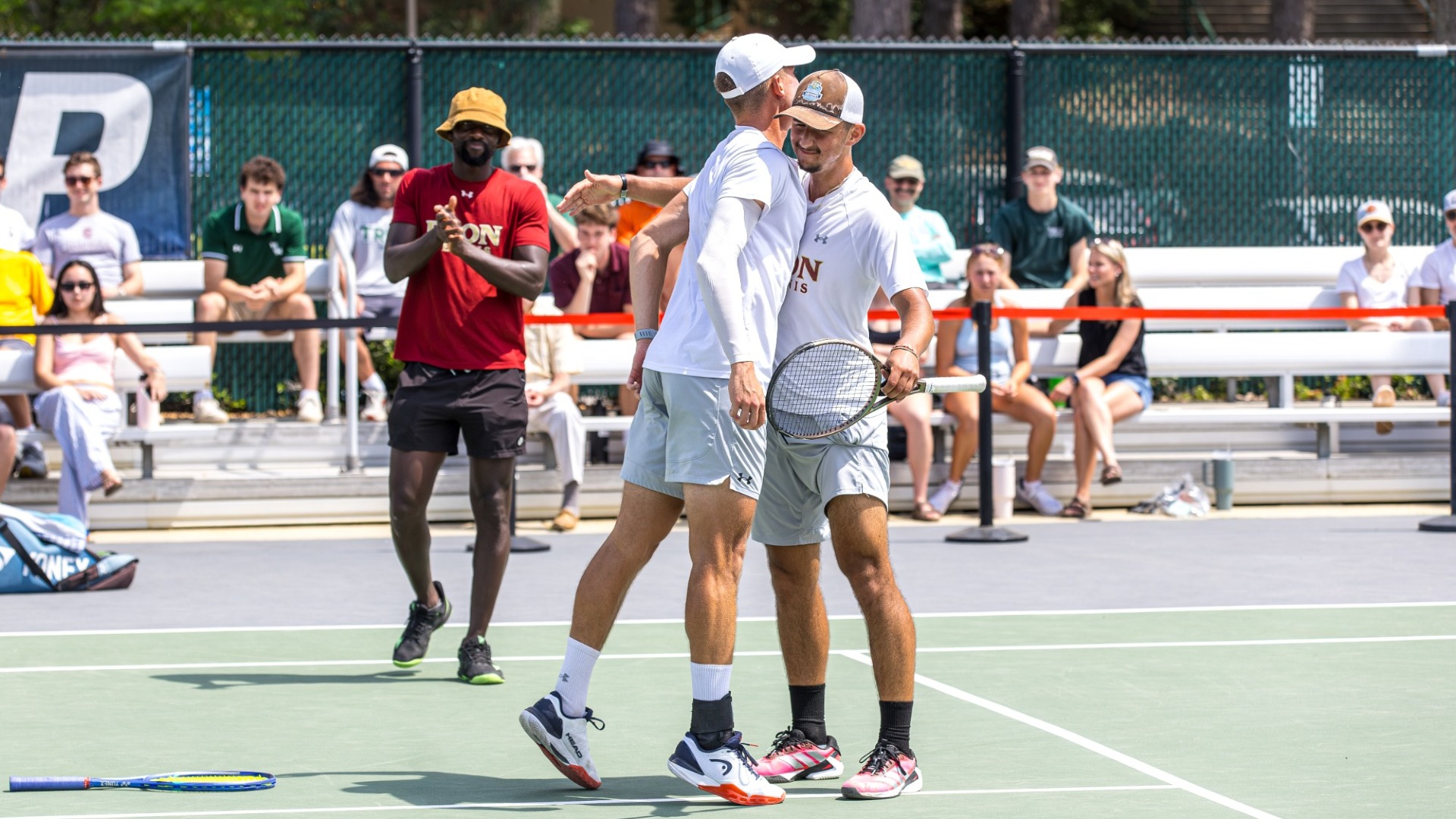 Veljko Krstic and Nikola Parichkov doubles clinch vs. William & Mary