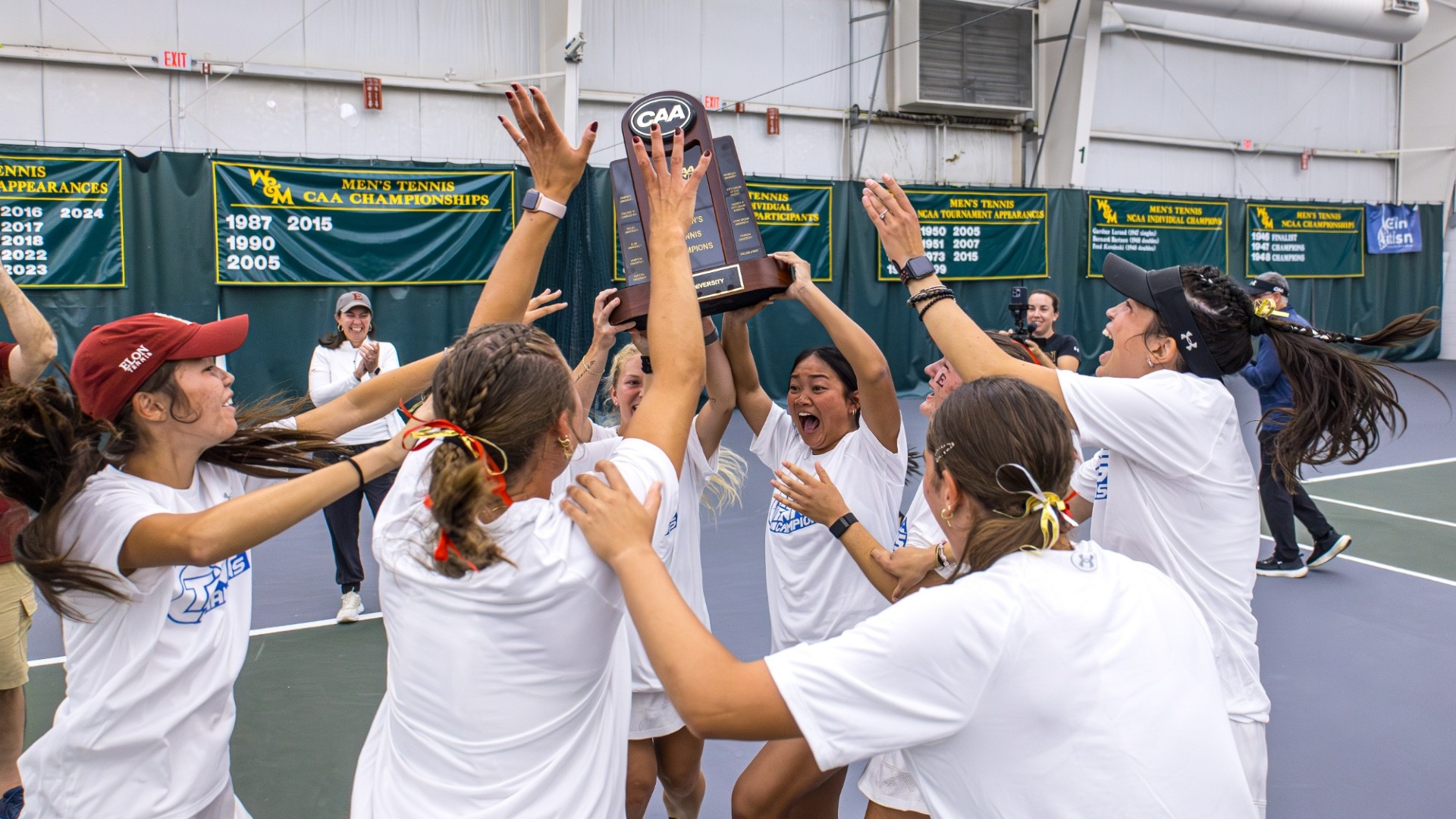 Women's Tennis championship celebration