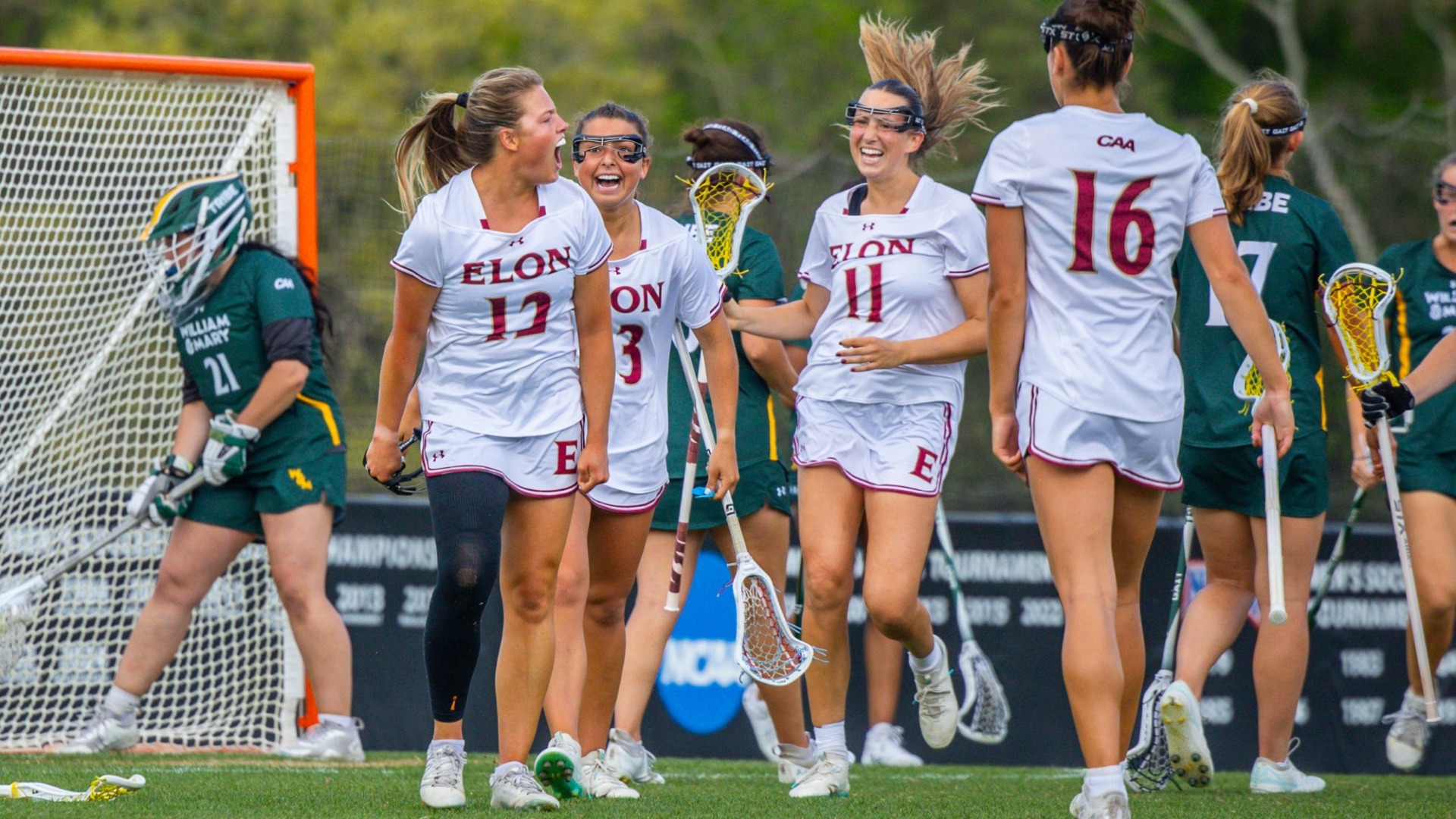 Anna Hackett goal celebration vs. William & Mary