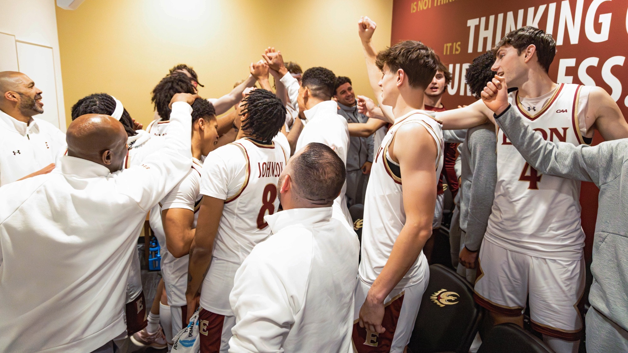Men's Basketball: Team Huddle In Locker Room, 2025-26 Season