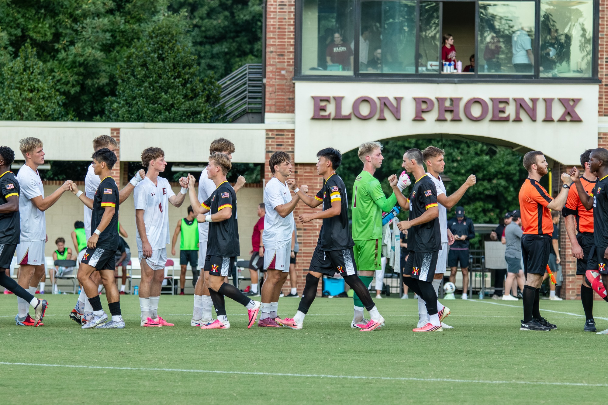 Photos from the Elon men's soccer team's season opener against VMI on Aug. 20 at Rudd Field. The Phoenix won 3-0.