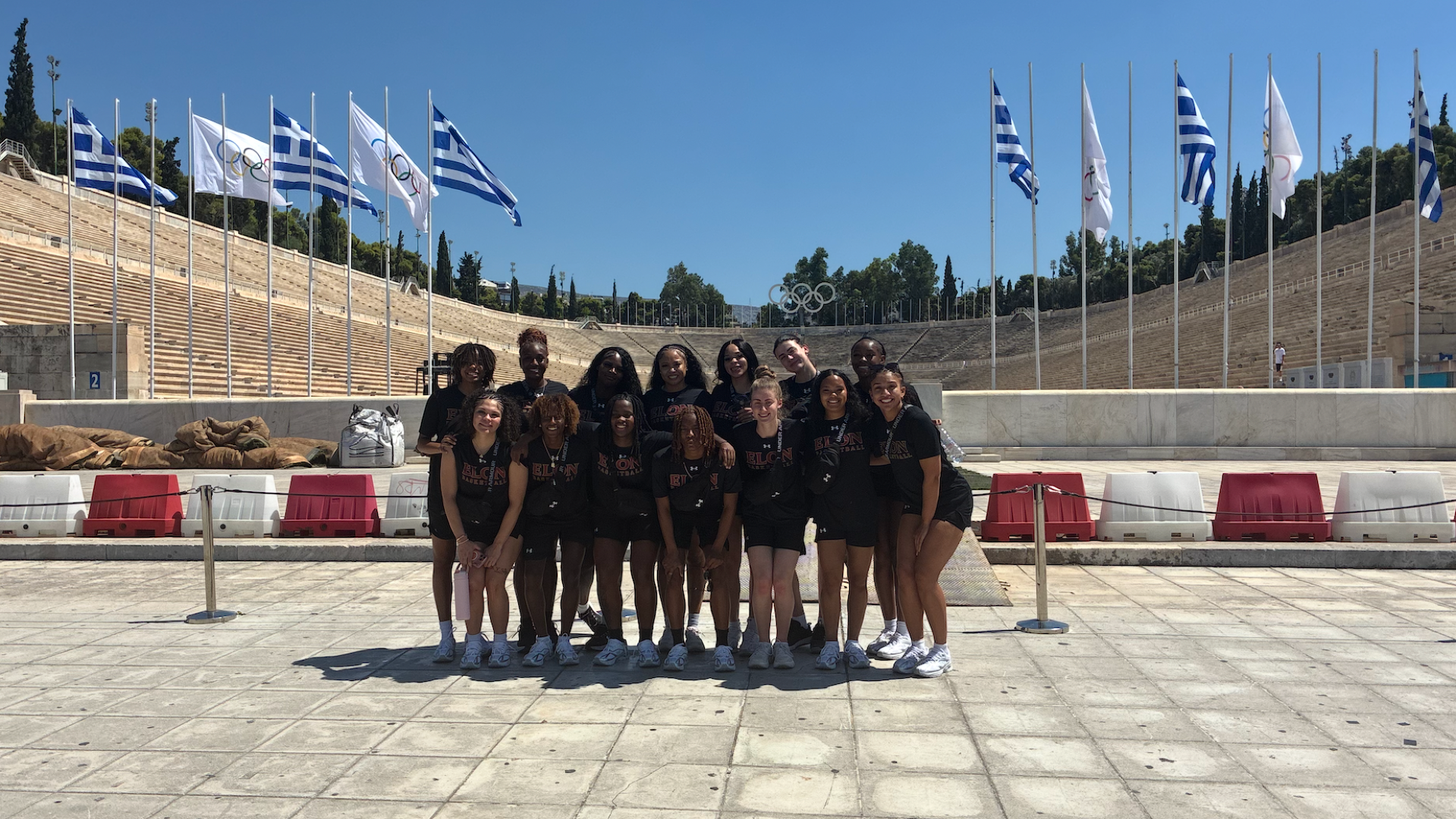 Elon WBB 2026 Greece Global Experience Team Photo