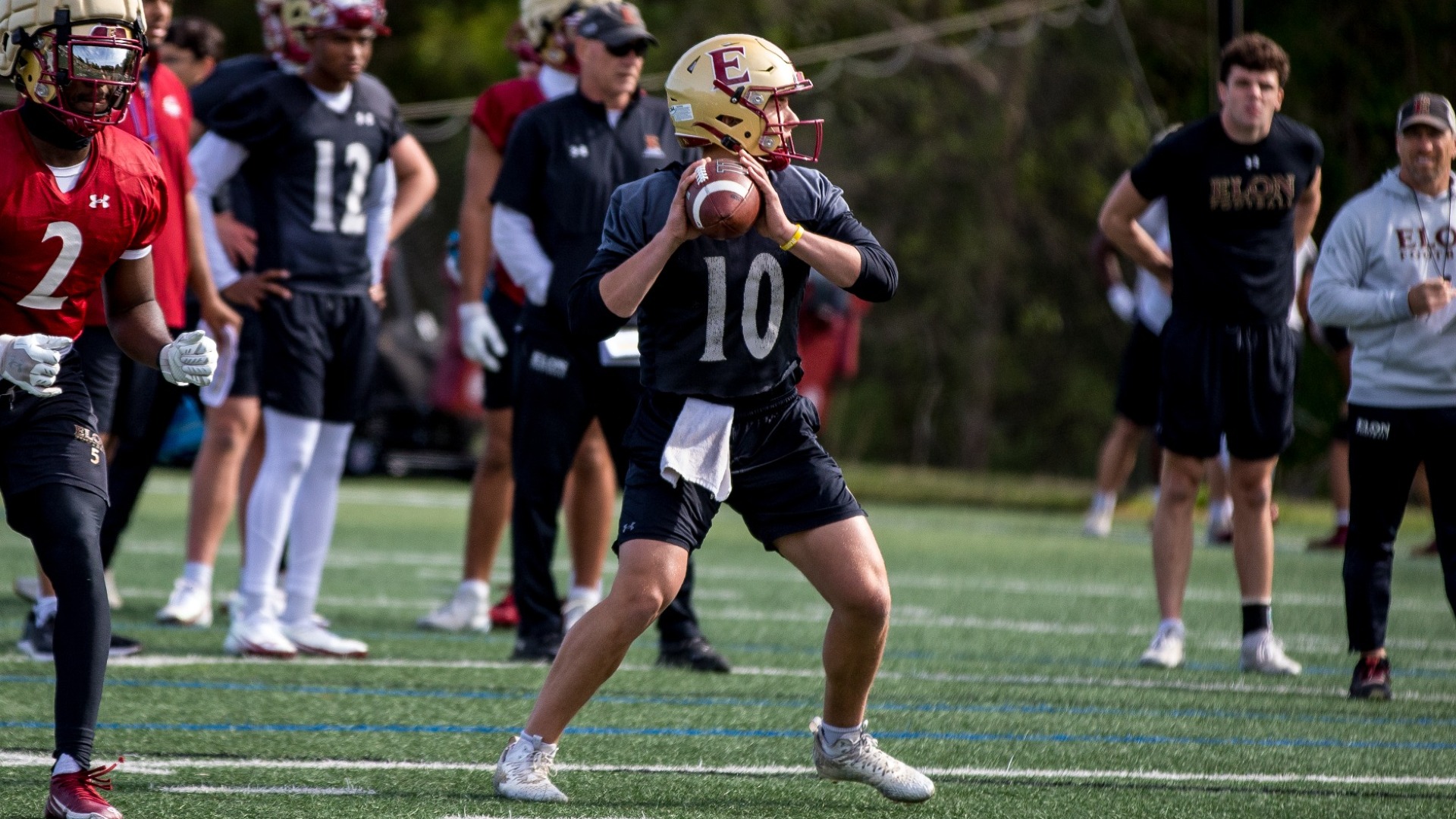 Brady Stober in Spring Ball