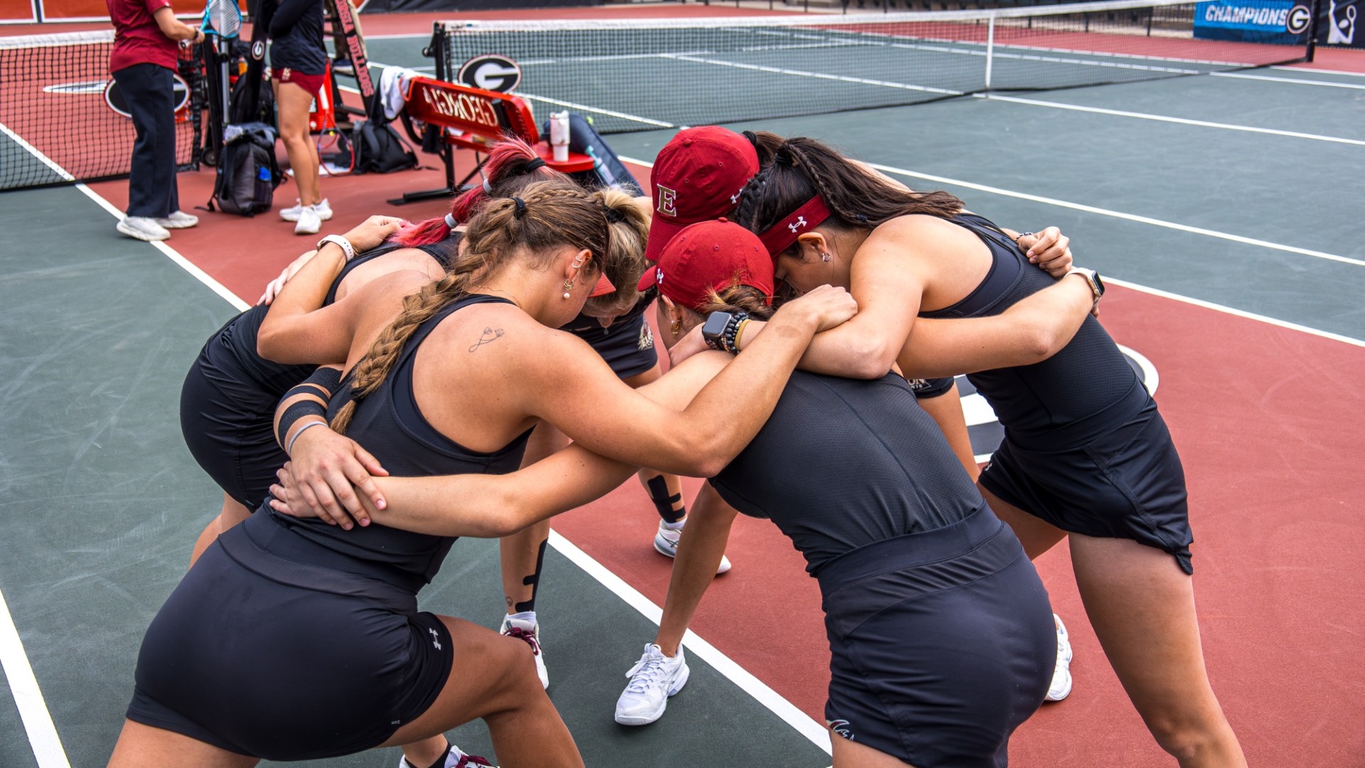 Women's Tennis NCAA Tournament Huddle