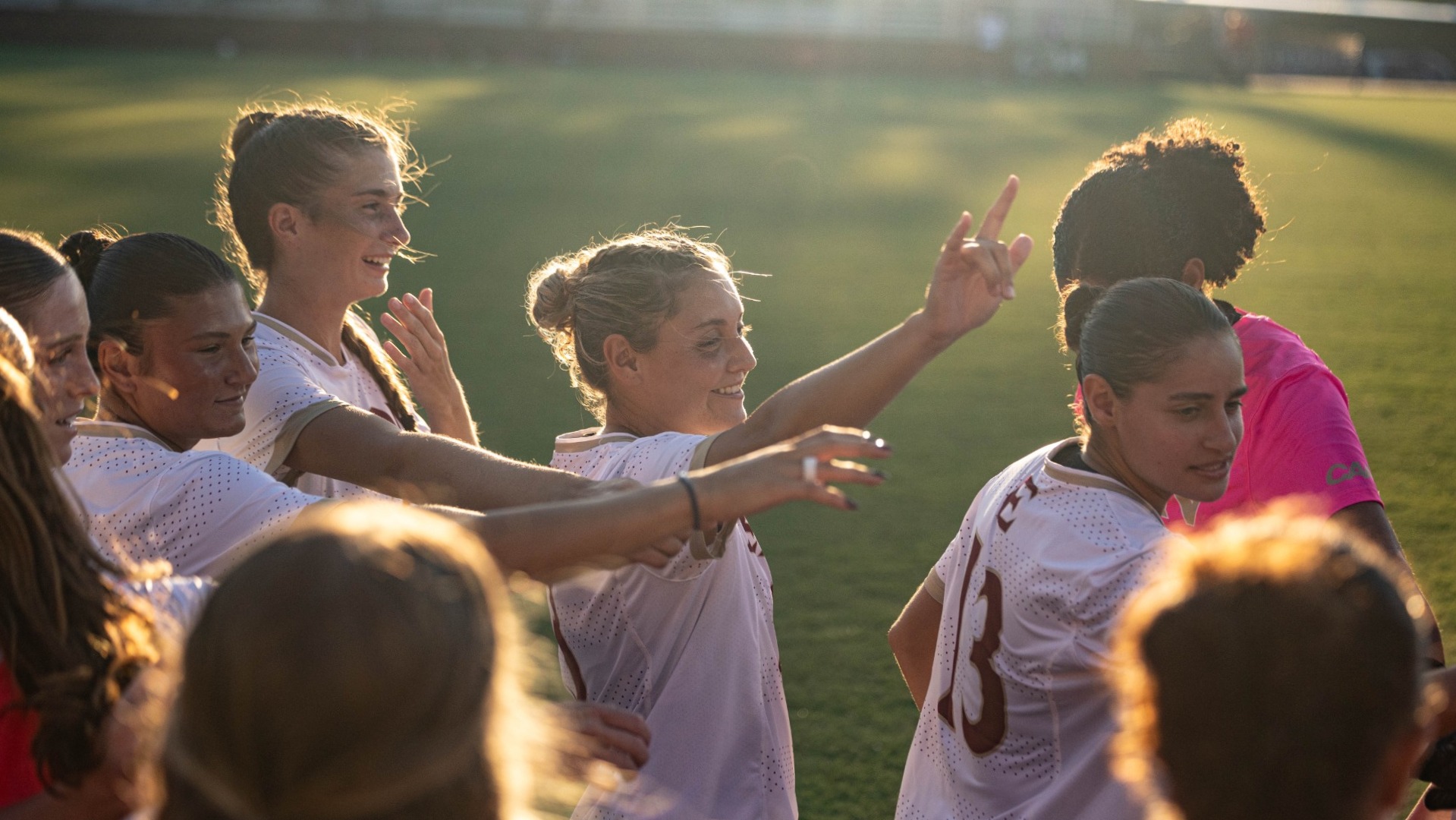 Women's Soccer pregame huddle vs. High Point