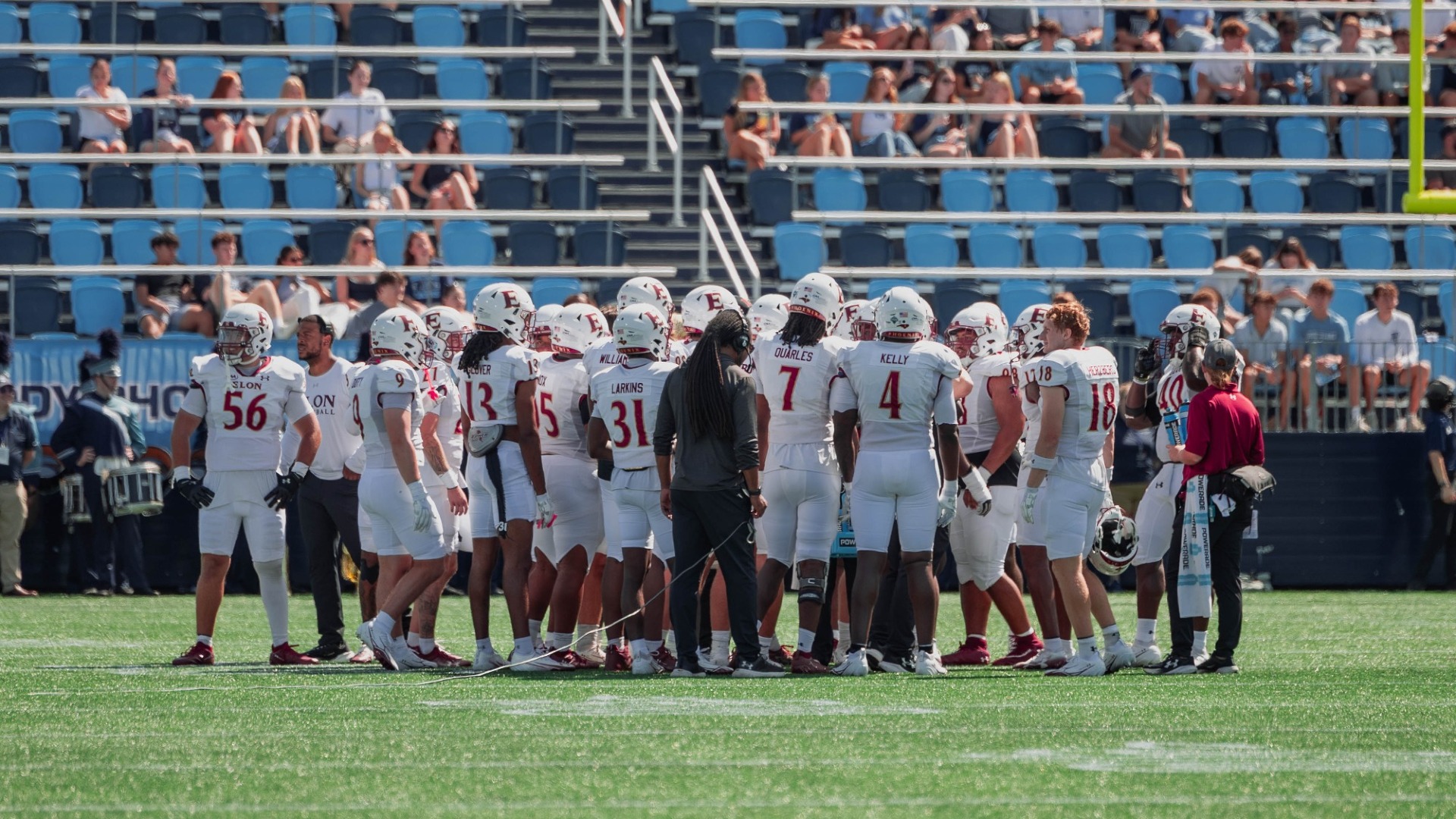 Defensive Team Huddle vs. Rhode Island