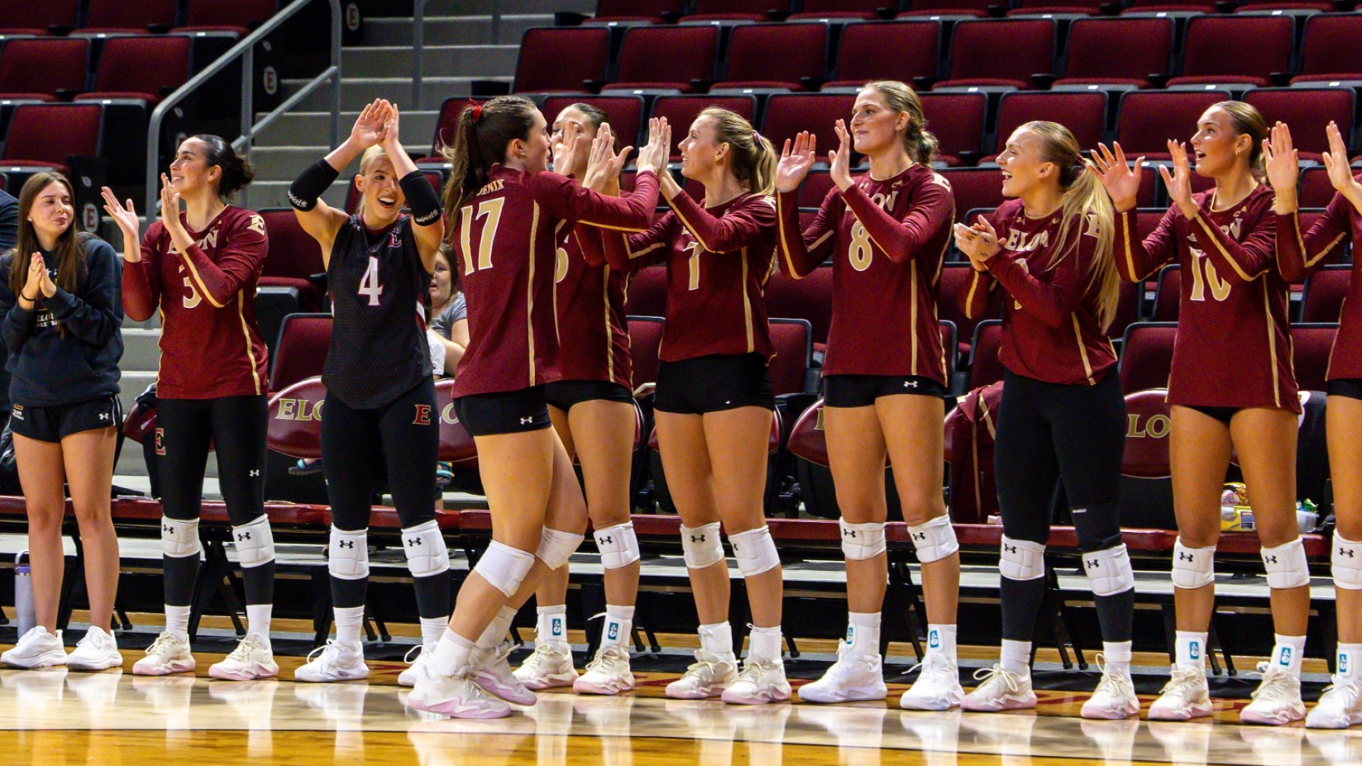 Elon Volleyball versus Queens on Aug. 19
