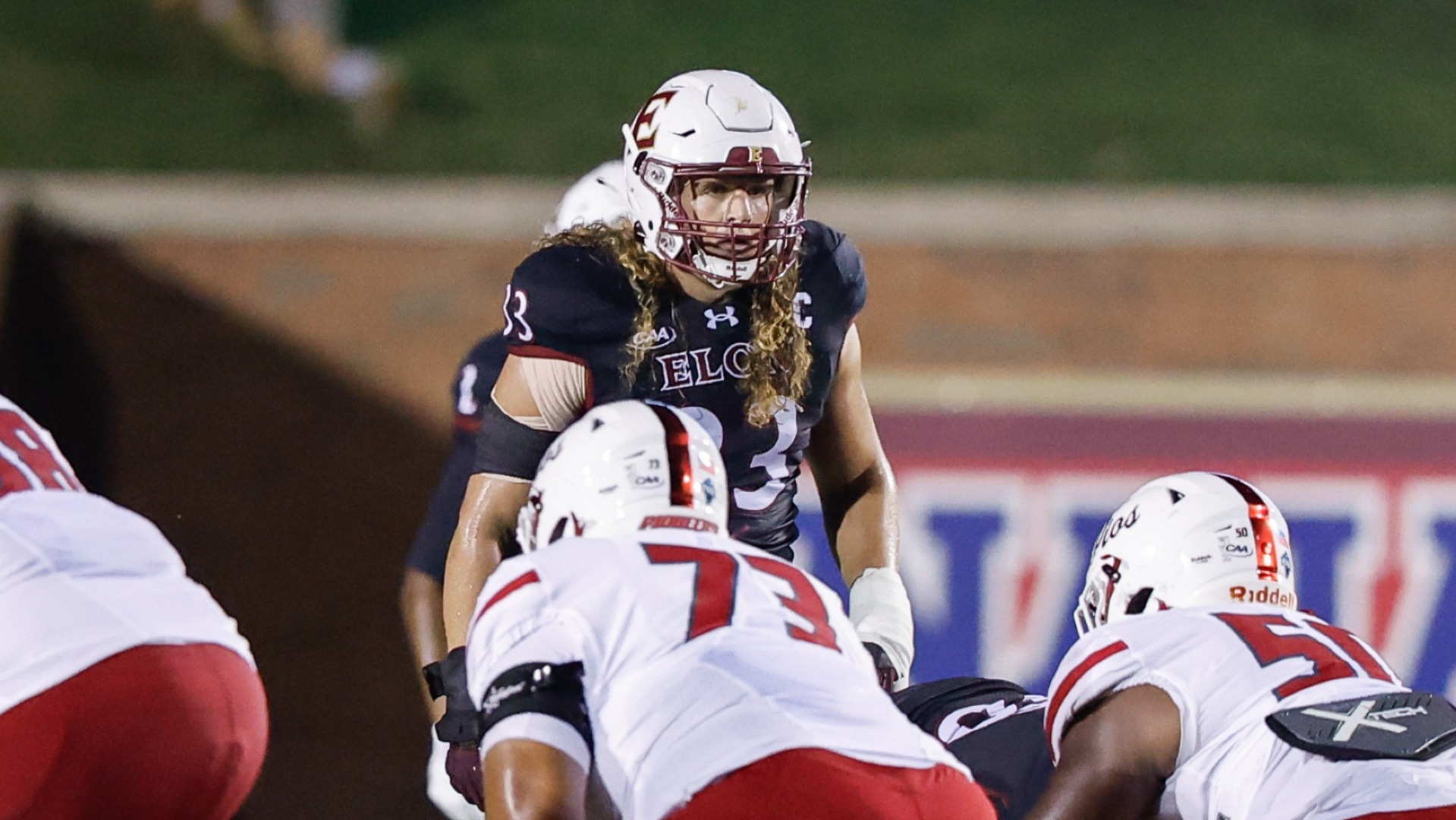 Elon takes on Sacred Heart in CAA Conference football action at Rhodes Stadium on Saturday, September 19, 2026 in Elon, North Carolina. 