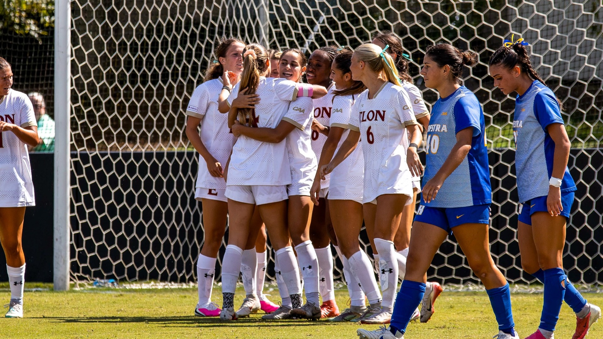 Gabby Triado goal celebration vs. Hofstra