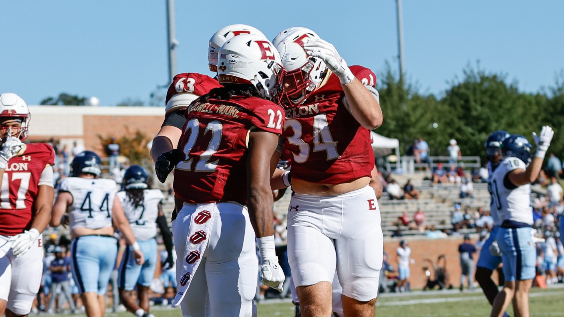 Elon touchdown celebration vs. Maine