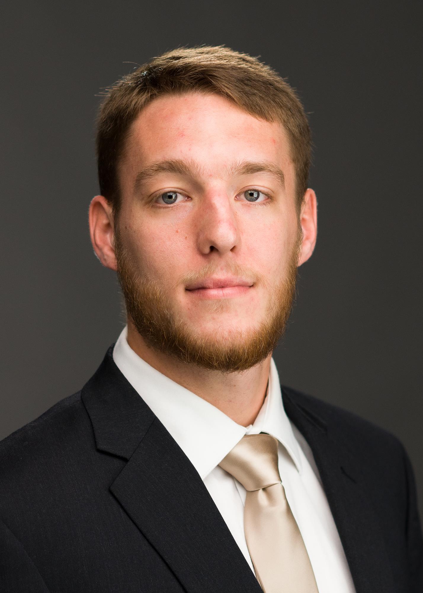 Portrait of 2019-20 Men's Basketball student assistant, Jacob Humble, on October 4, 2019.