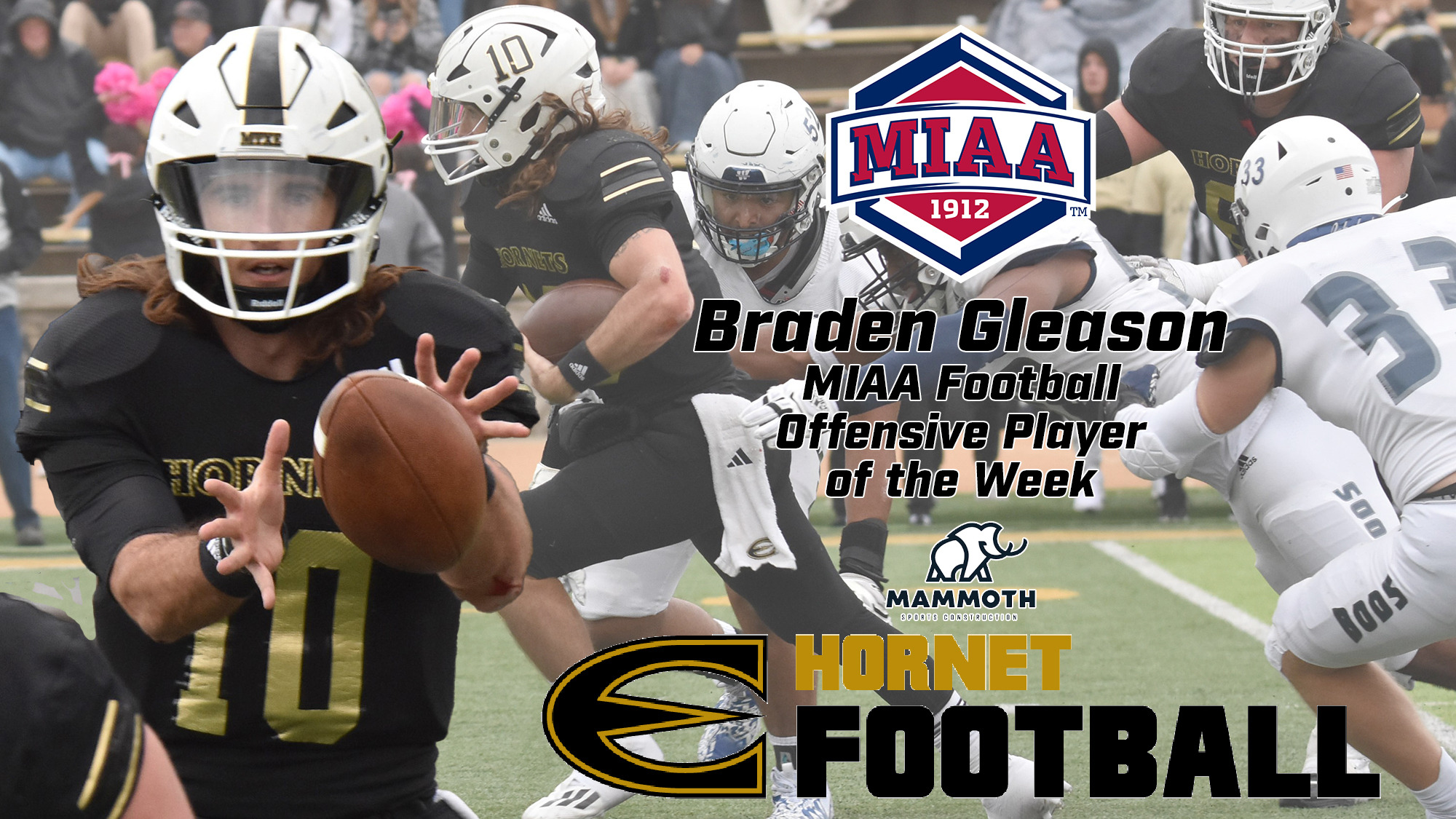 Braden Gleason Earns Second MIAA Offensive Player of the Week Award