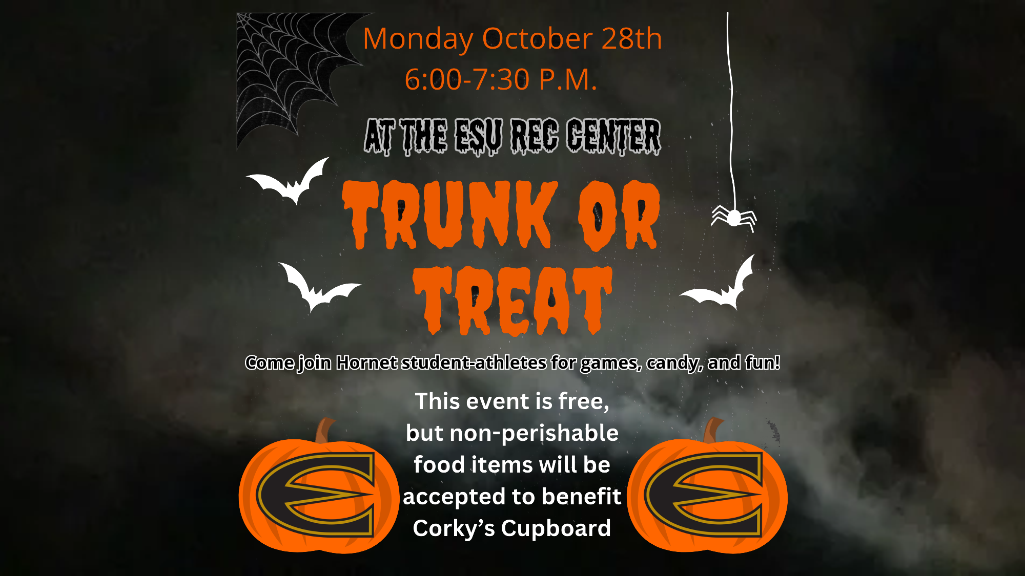2024 ESU SAAC Trunk or Treat Promo Graphic
