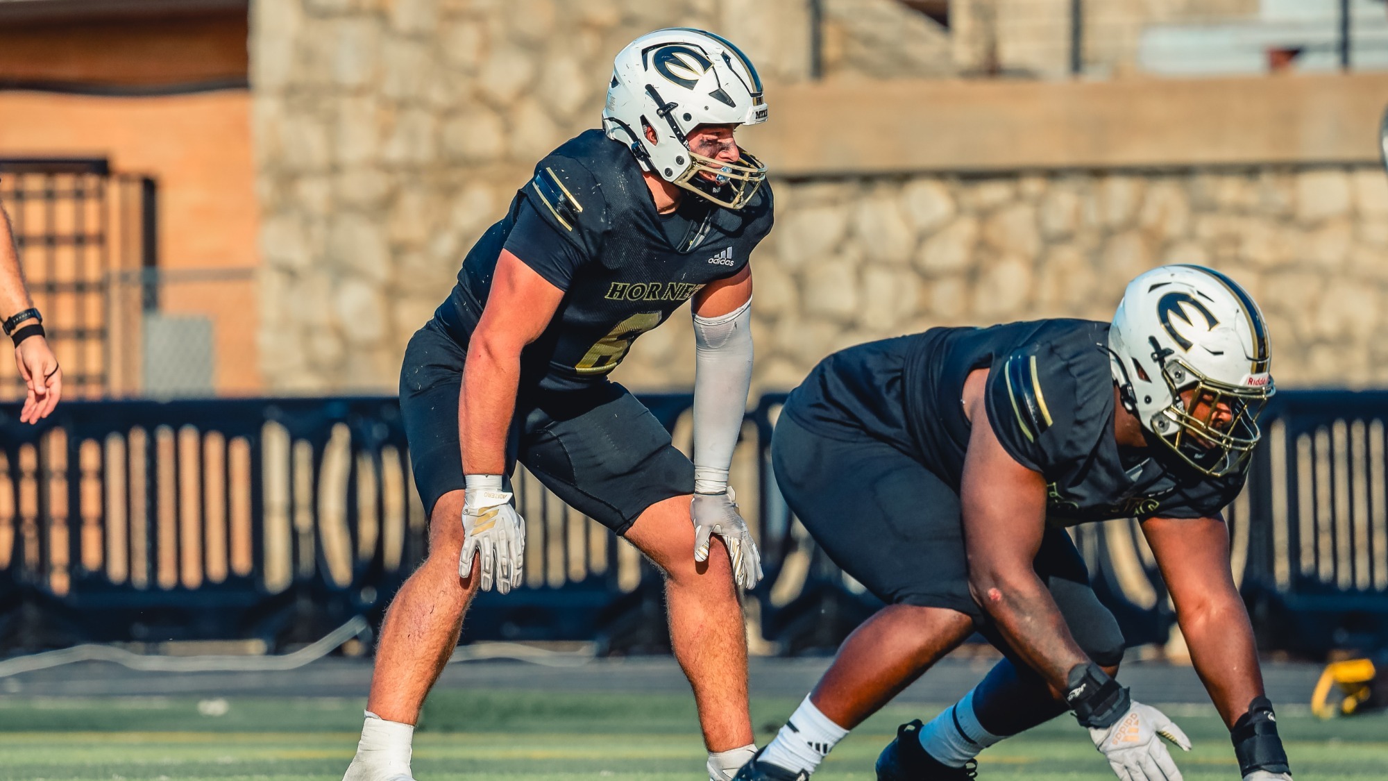 2025 Emporia State Football Landon Boss stance vs FHSU