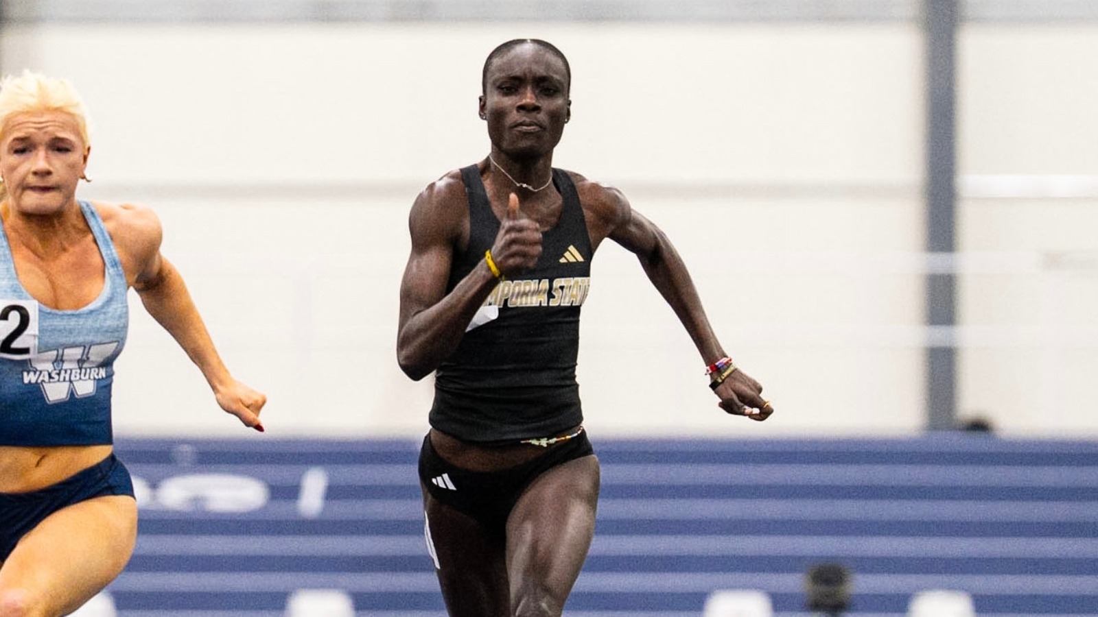 2025-26 Emporia State Women's Indoor Track & Field Agbokpah 60m at WU 