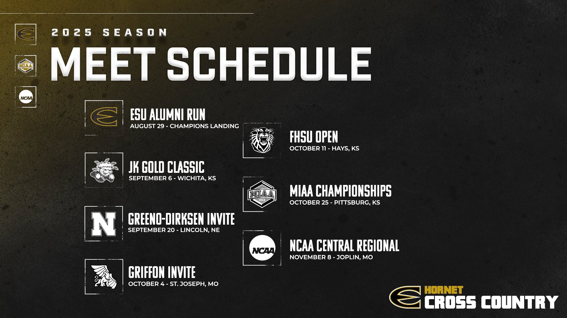 25 ESU XC Schedule Release Graphic