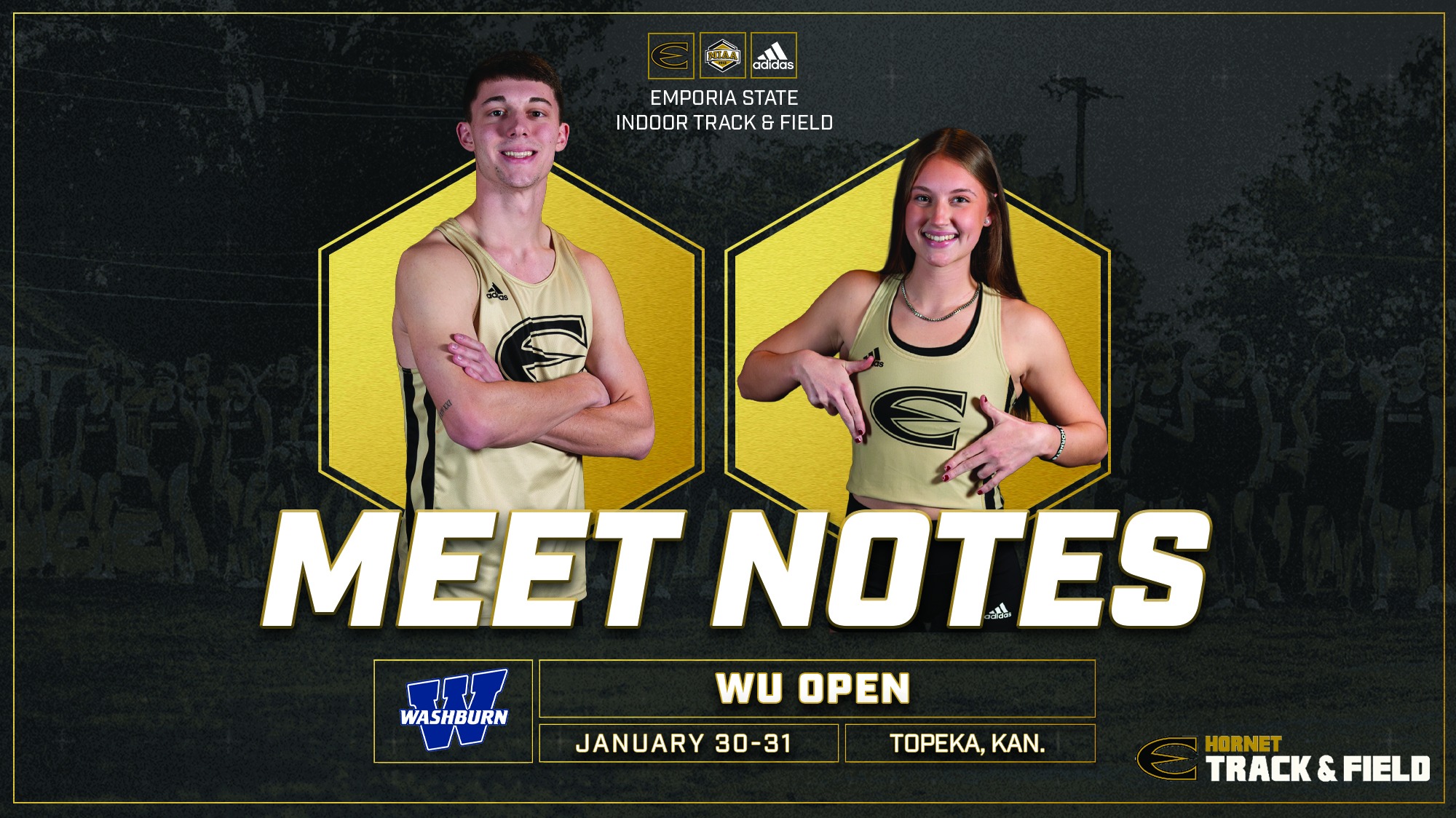 2026 Emporia State Indoor Track & Field Notes Graphic at WU Open