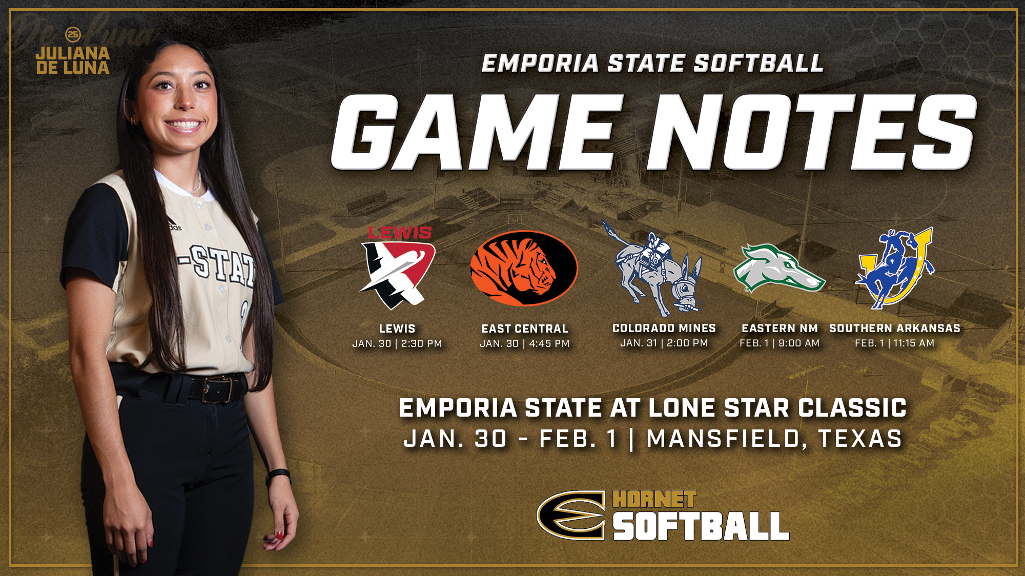 26 ESU SB Game Notes Graphic at Lone Star