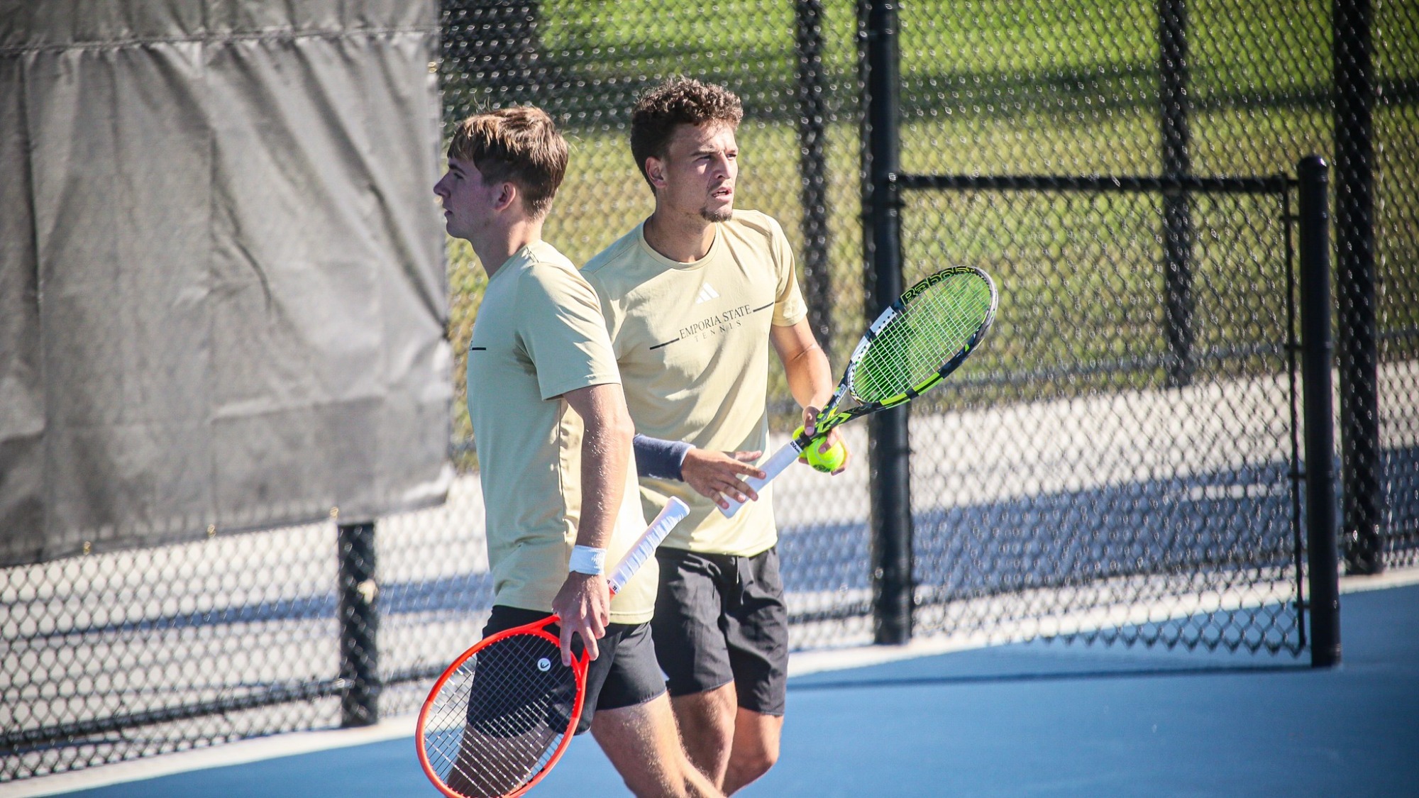 Emporia State Men's Tennis Double players