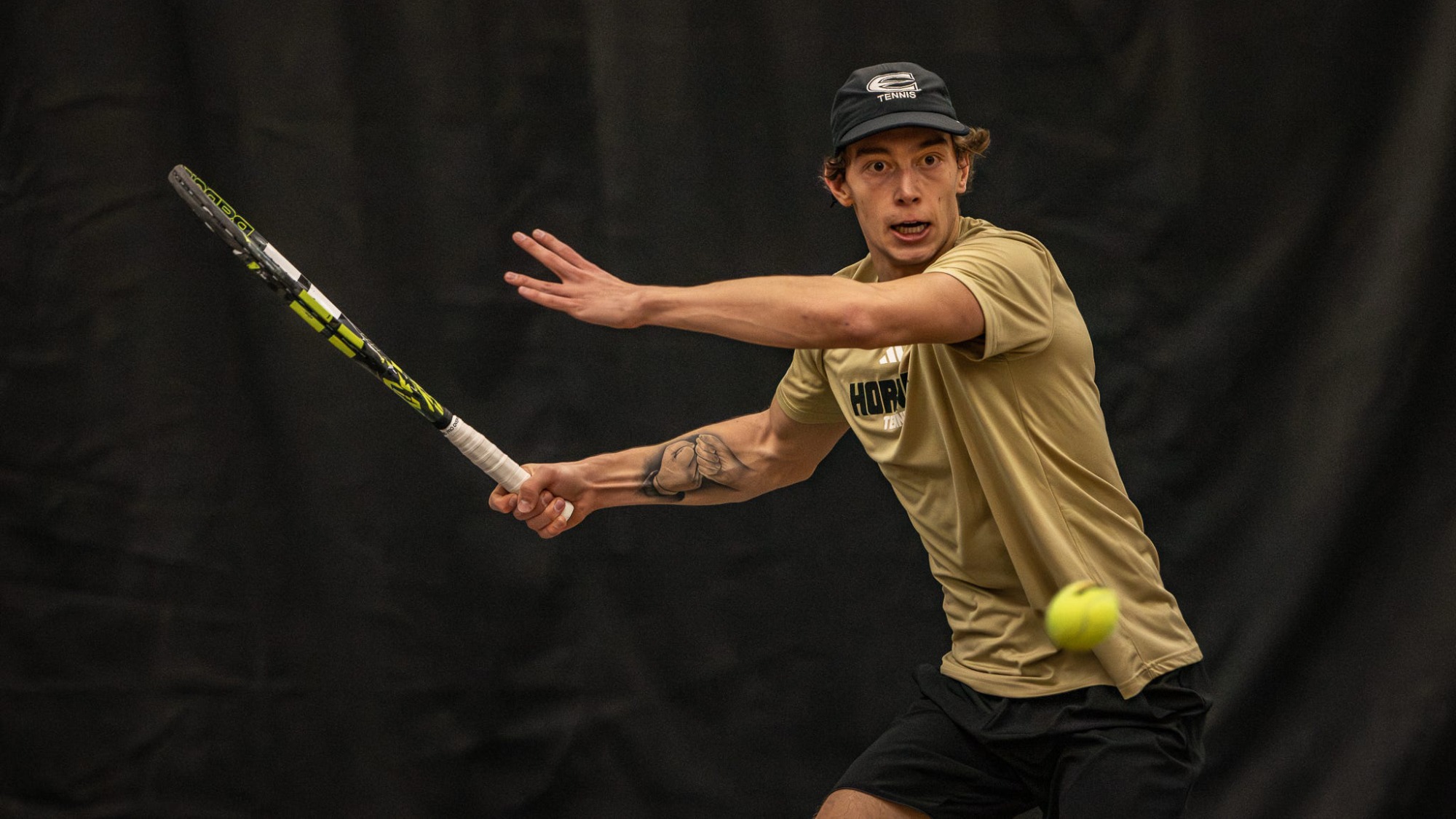 2026 Emporia State Men's Tennis Roko Kacer Action against Kansas Wesleyan