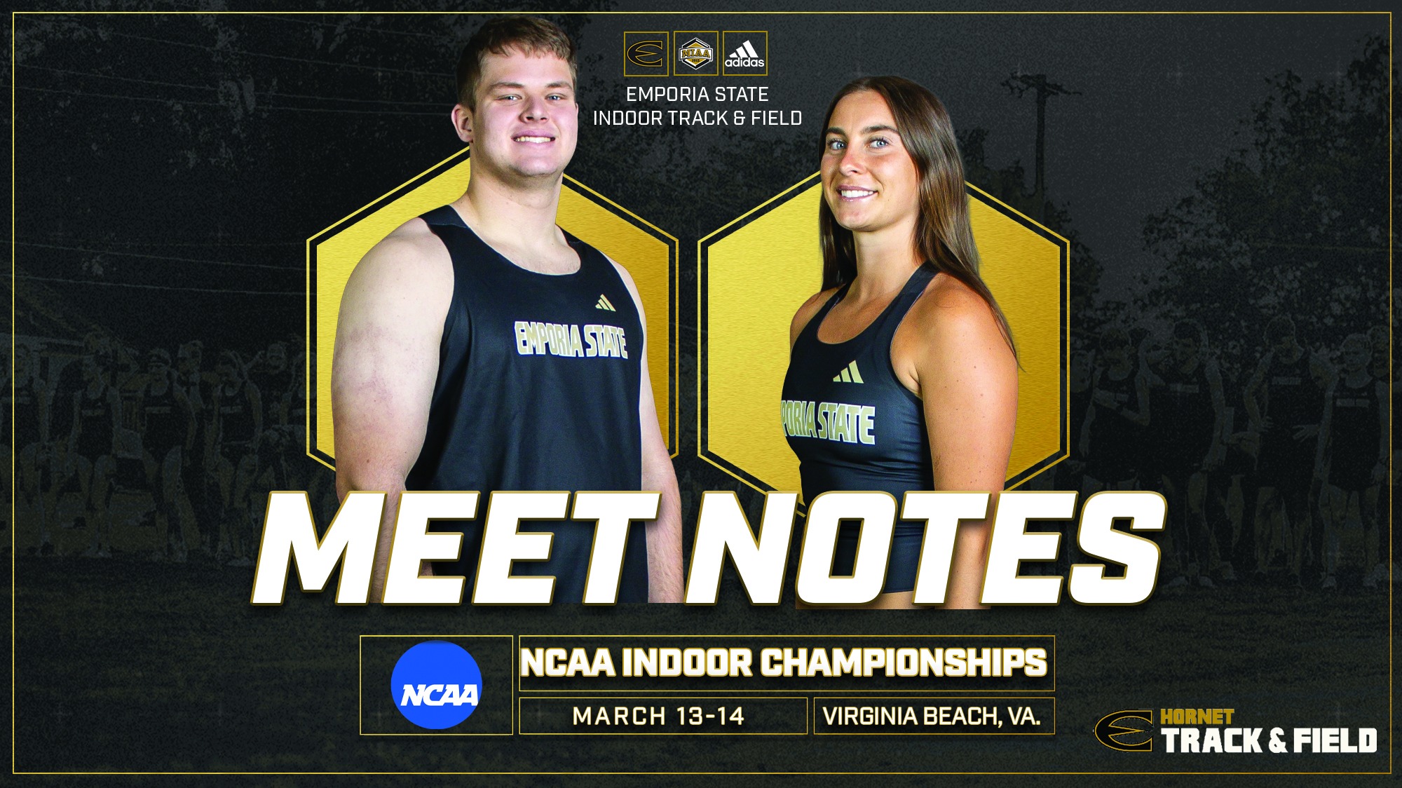 2026 Emporia State Indoor Track & Field Notes Graphic at NCAA Championships