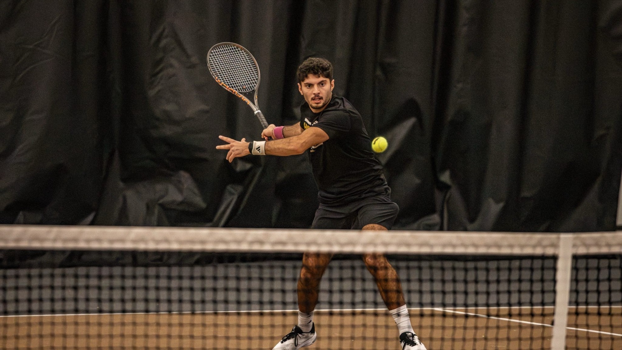 2026 Emporia State Men's Tennis Mostafa Elbasnaly return vs KWU