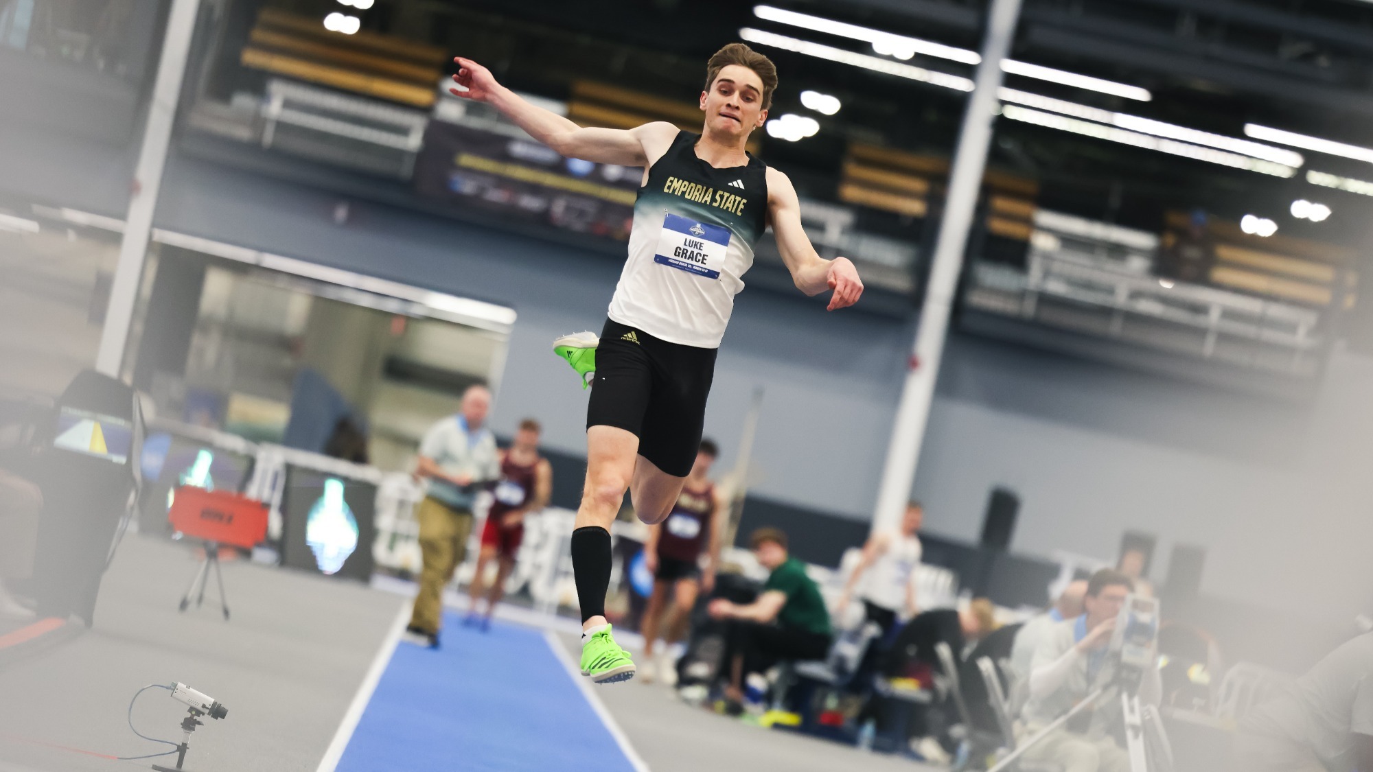 2026 Emporia State Men's Track & Field Luke Grace long jump at NCAA Championships