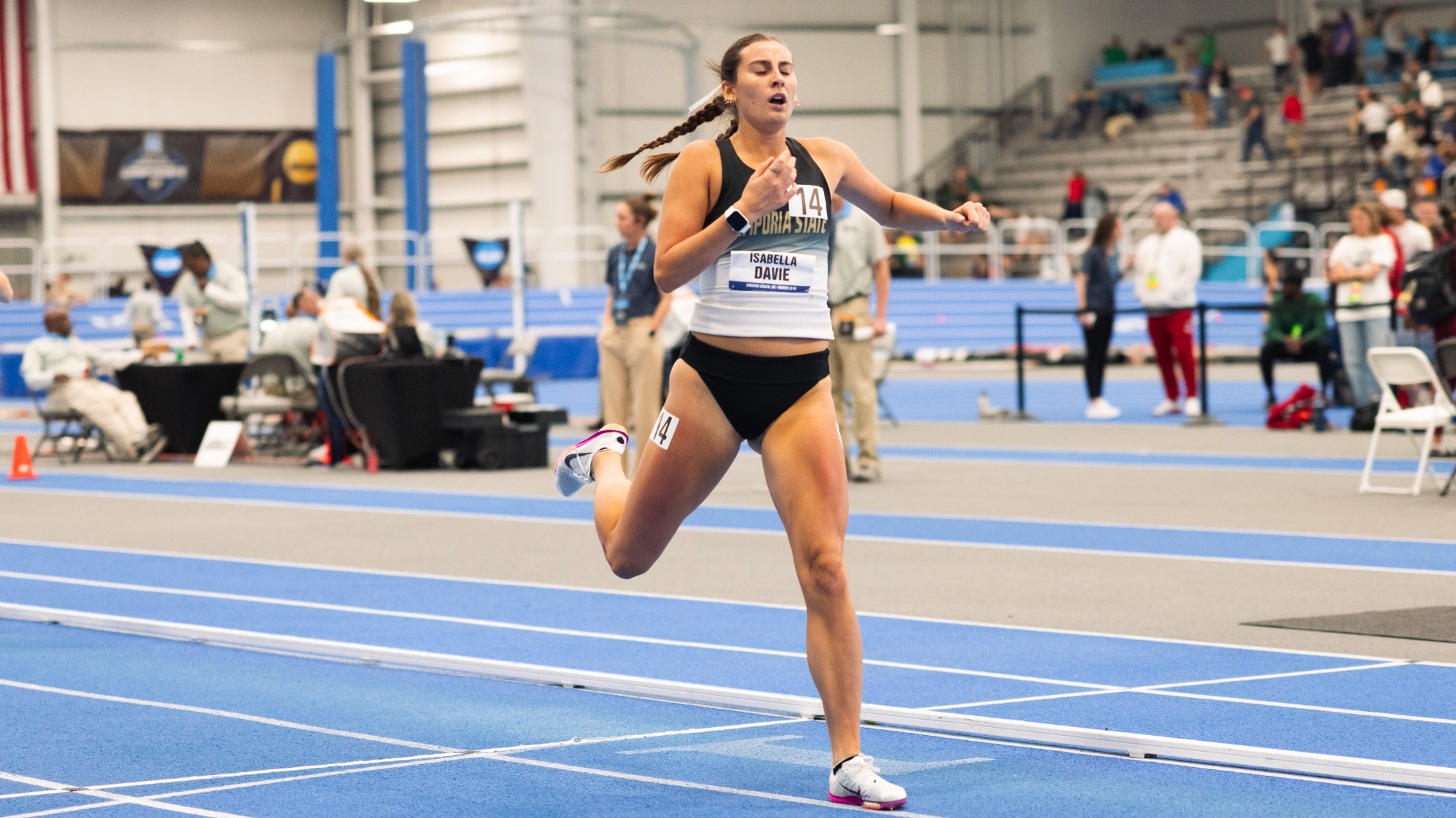 2026 Emporia State Track & Field Isabella Davie running 800m at NCAA Championships