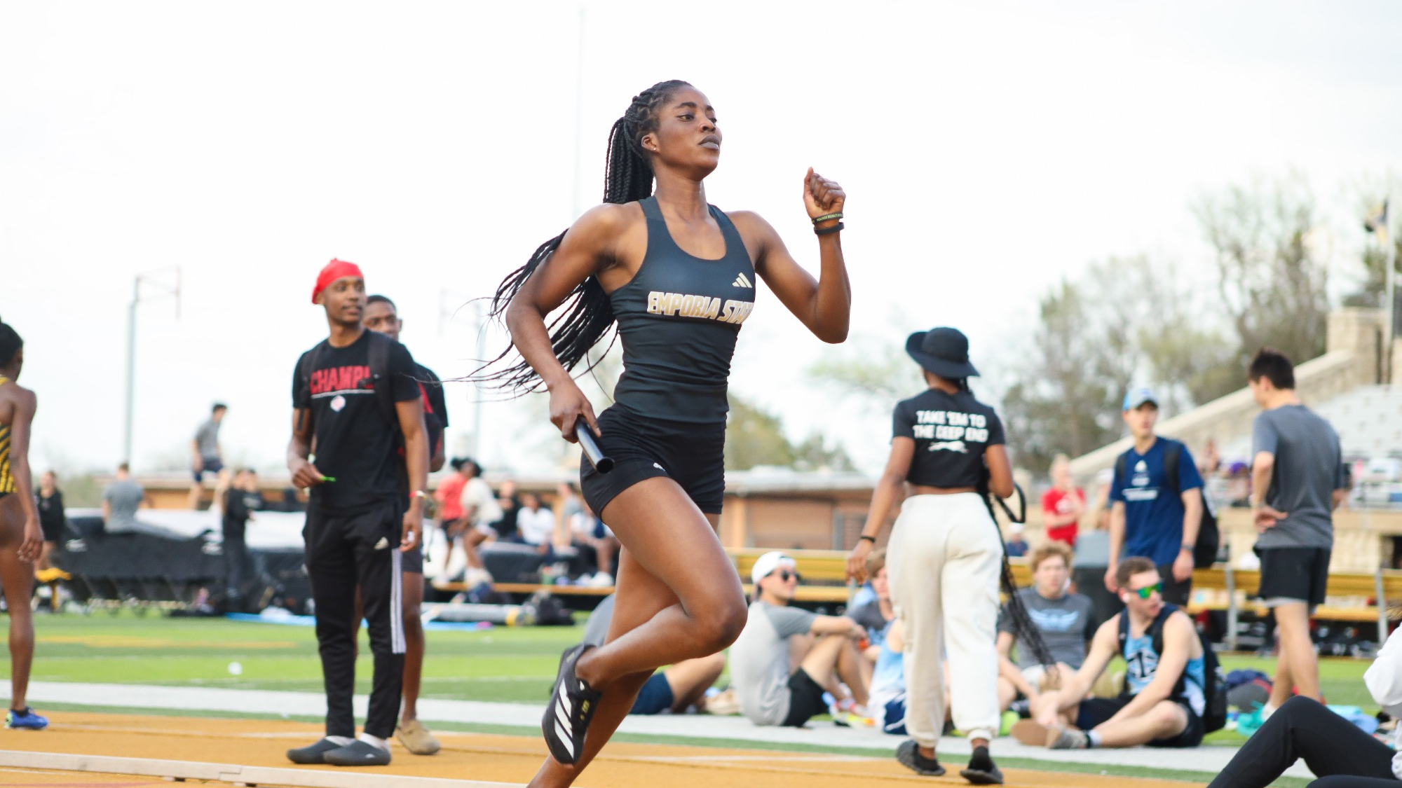 2025 Emporia State Women's Track & Field Barbara Bentum sprinting