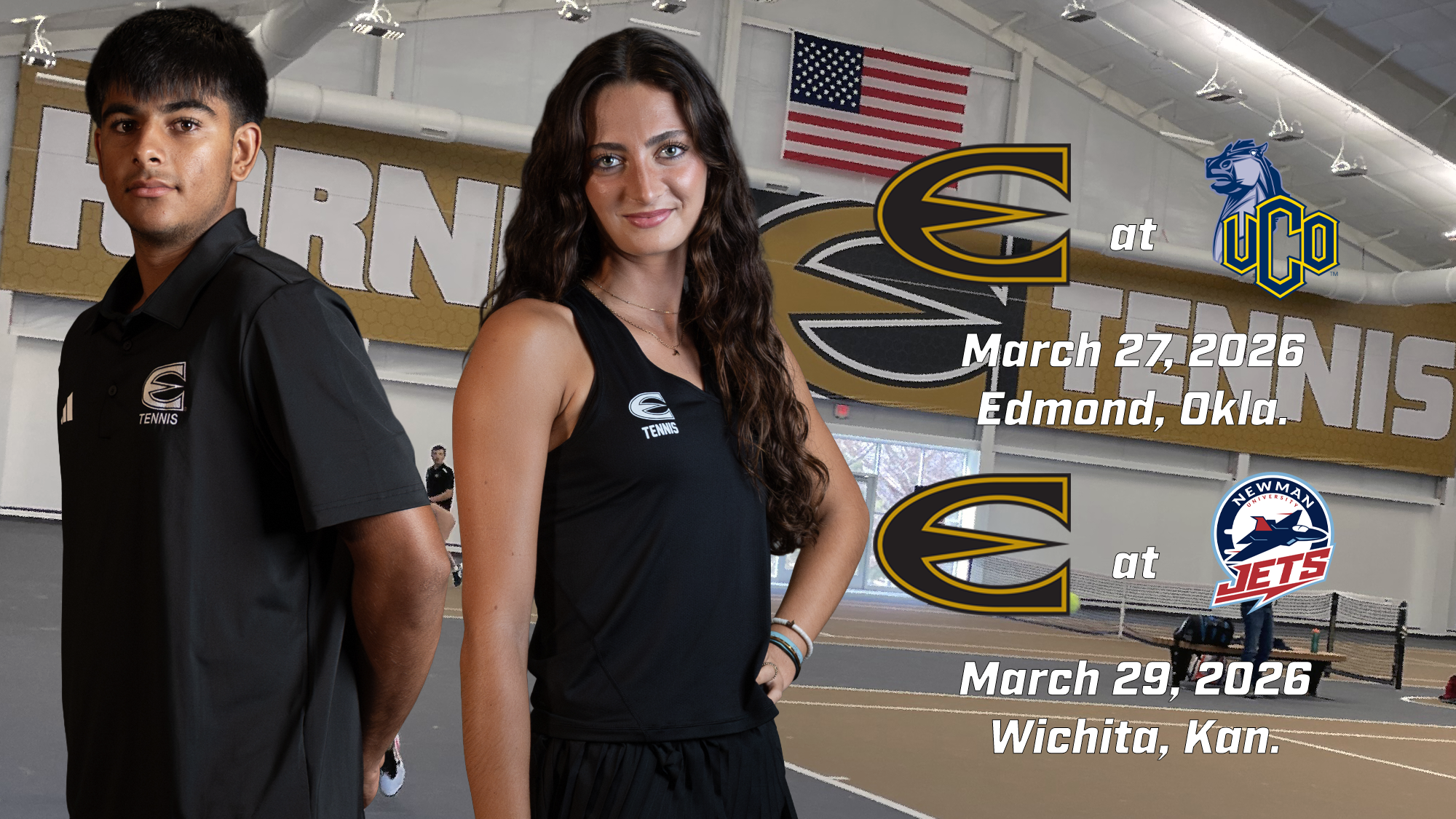 2026 Emporia State Tennis Notes Graphic at UCO+NU 