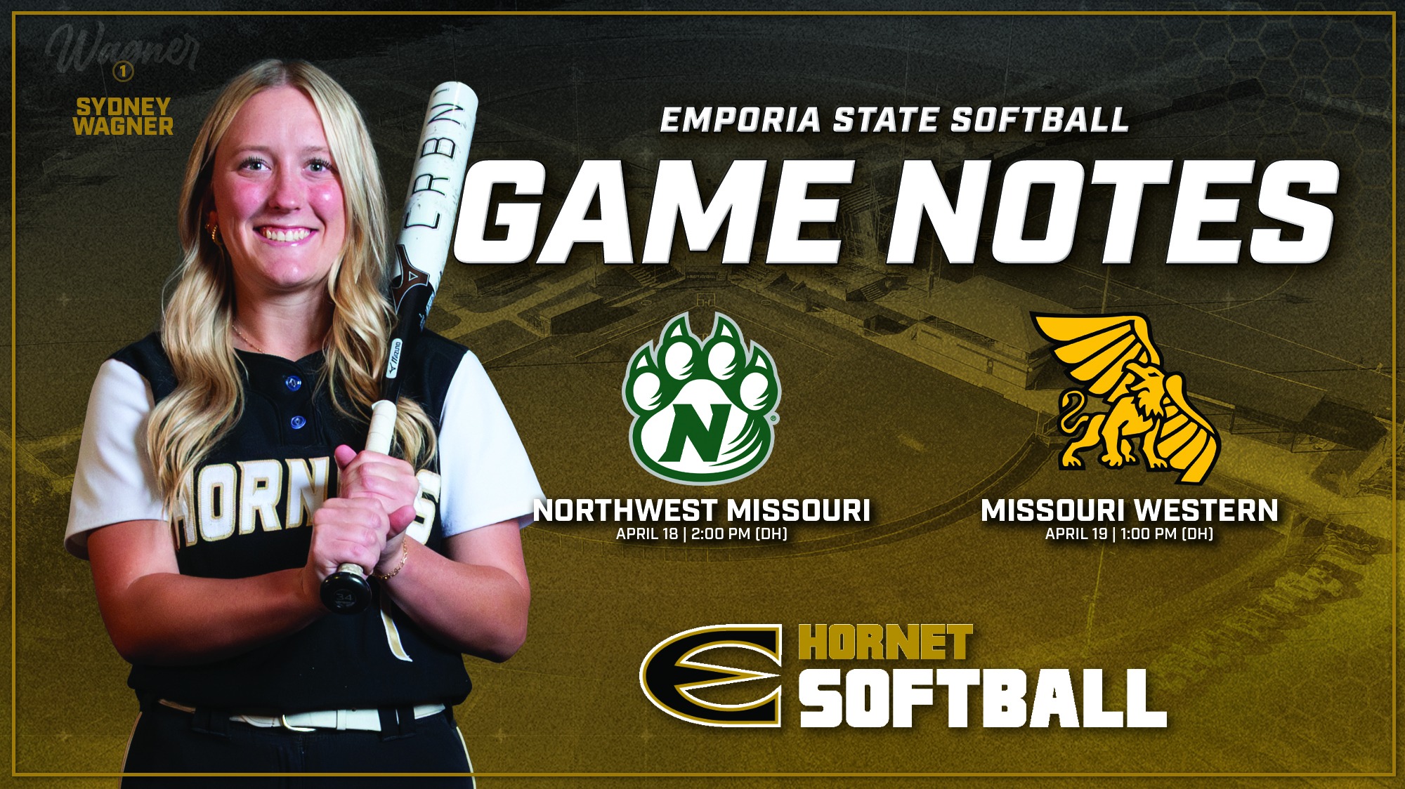 2026 Emporia State Softball Game Notes Graphic vs NWMSU + MWSU