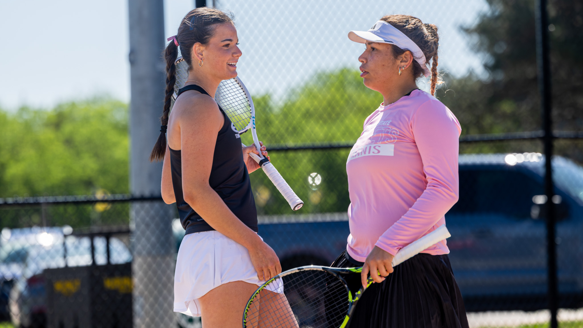 2026 Emporia State Tennis Giovanna Ferreira and Carla Paul Piquer vs MWSU