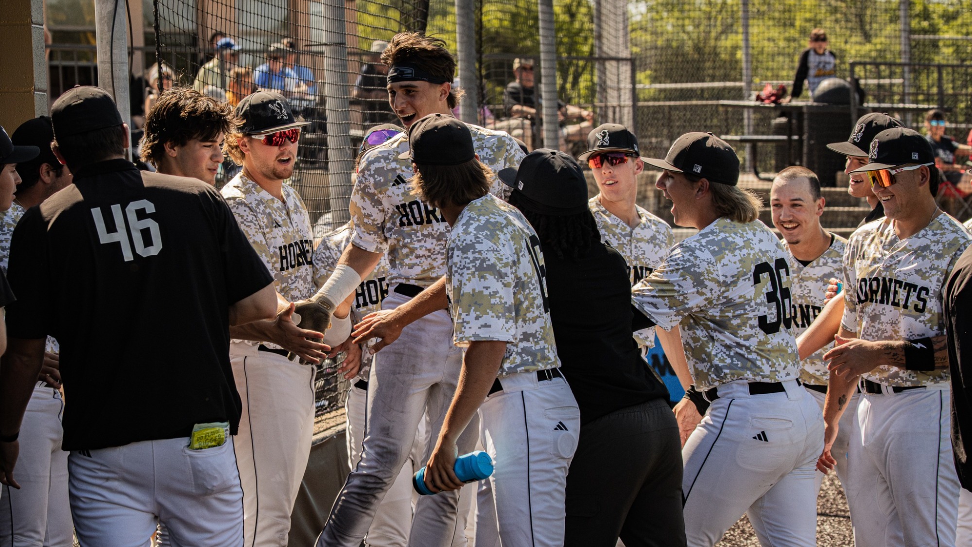 26 ESU Baseball Tyler Coffin celebrating HR vs FHSU