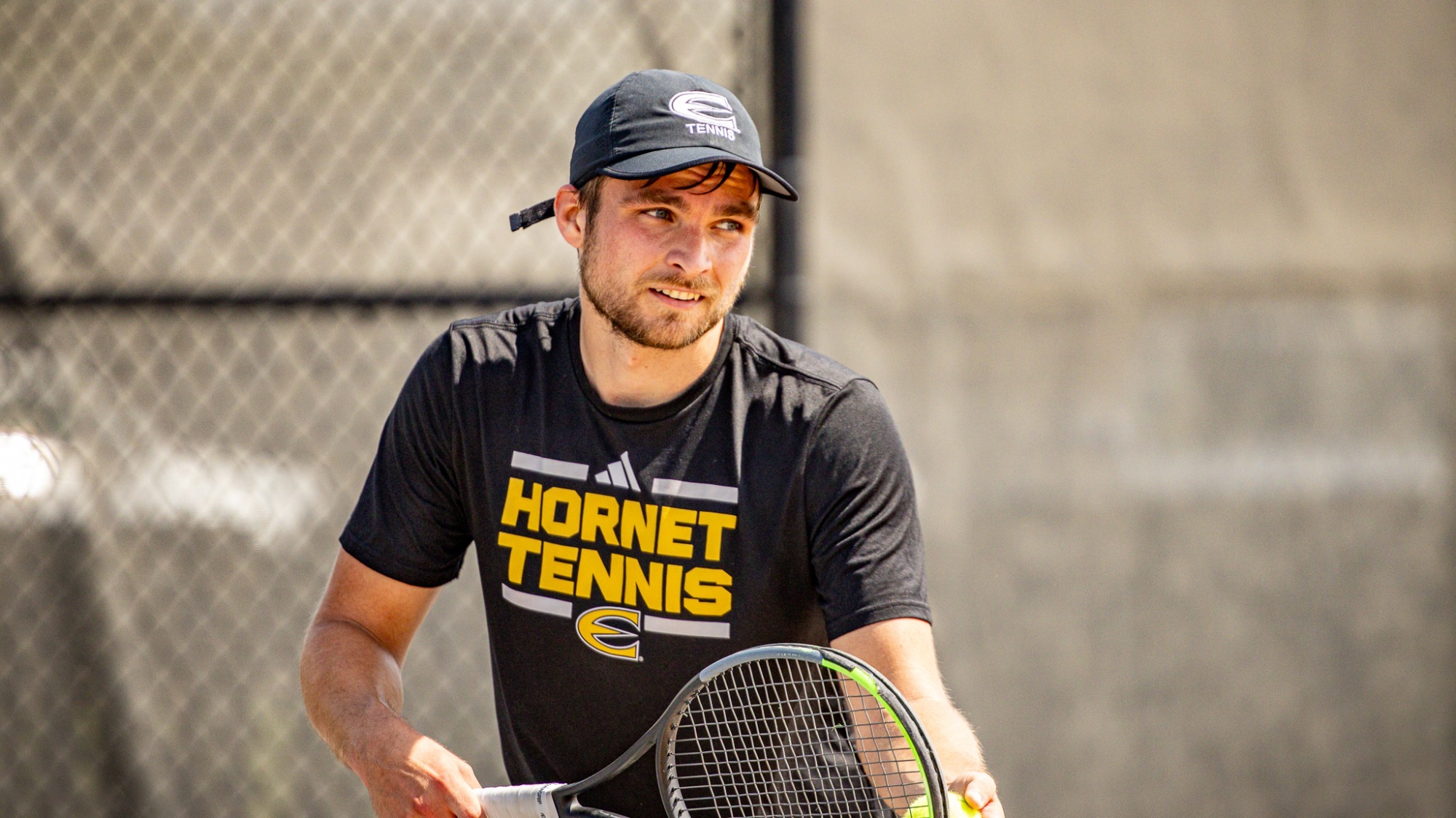 2026 ESU Men's Tennis Anton Sarunic return vs Washburn
