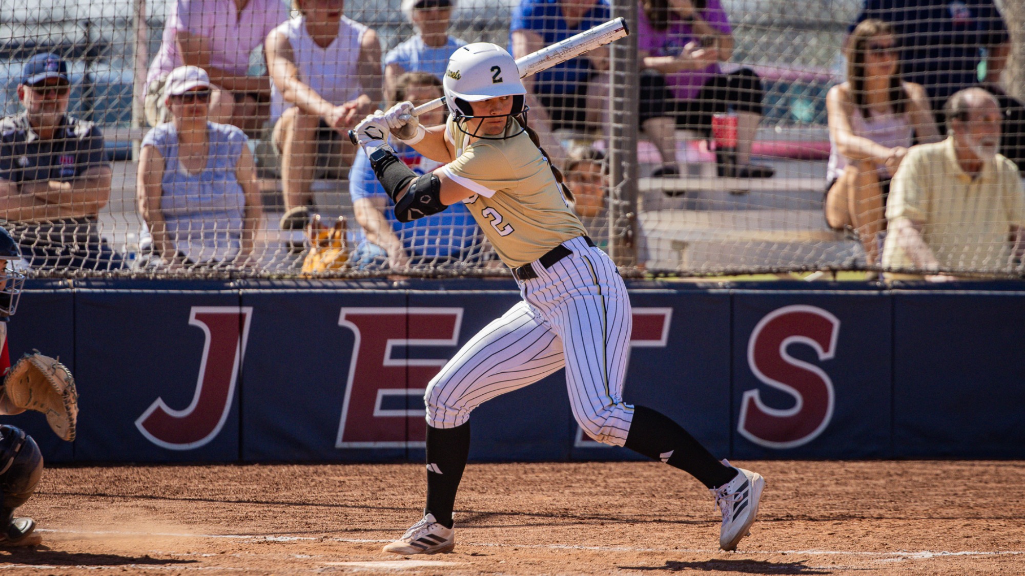 2026 Emporia State Softball Brooke Flewelling at bat at Newman