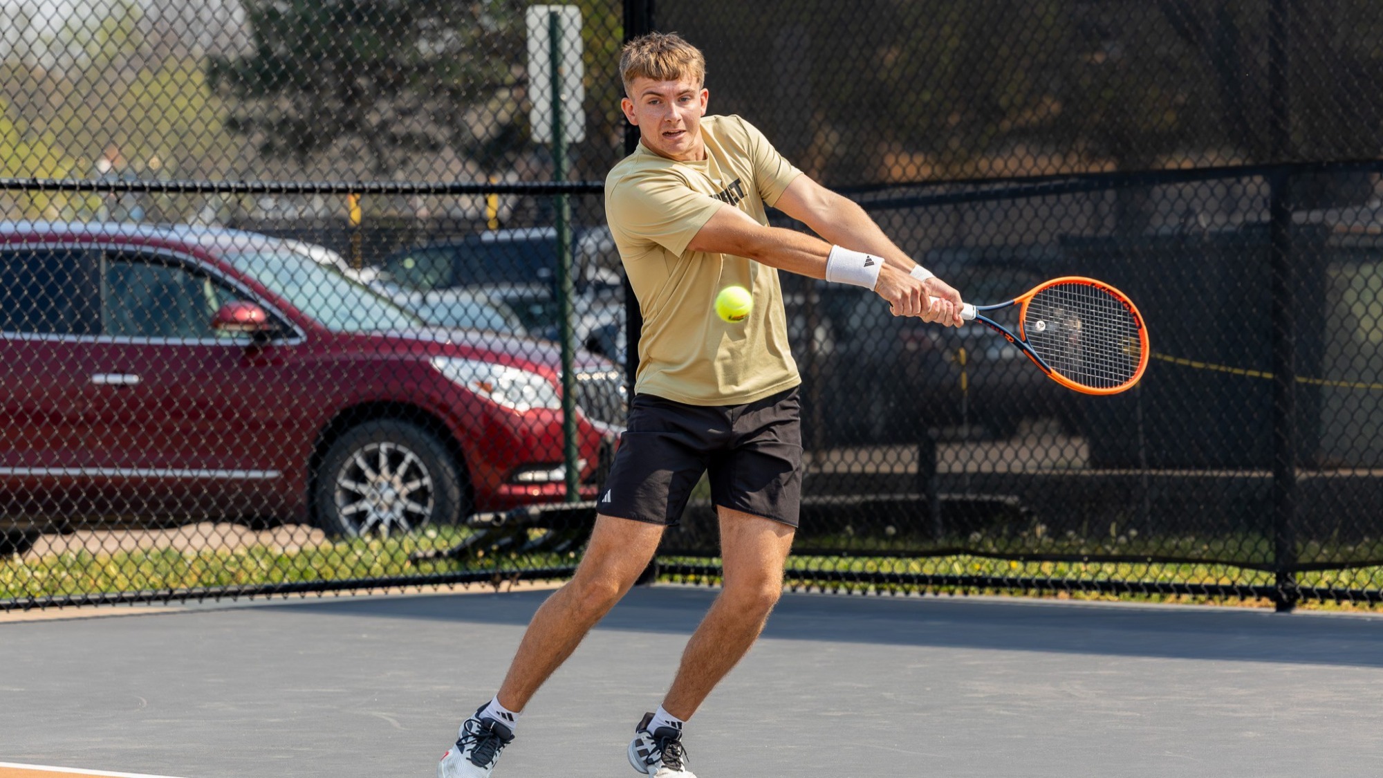 2026 Emporia State Men's Tennis Luke West return vs UNK