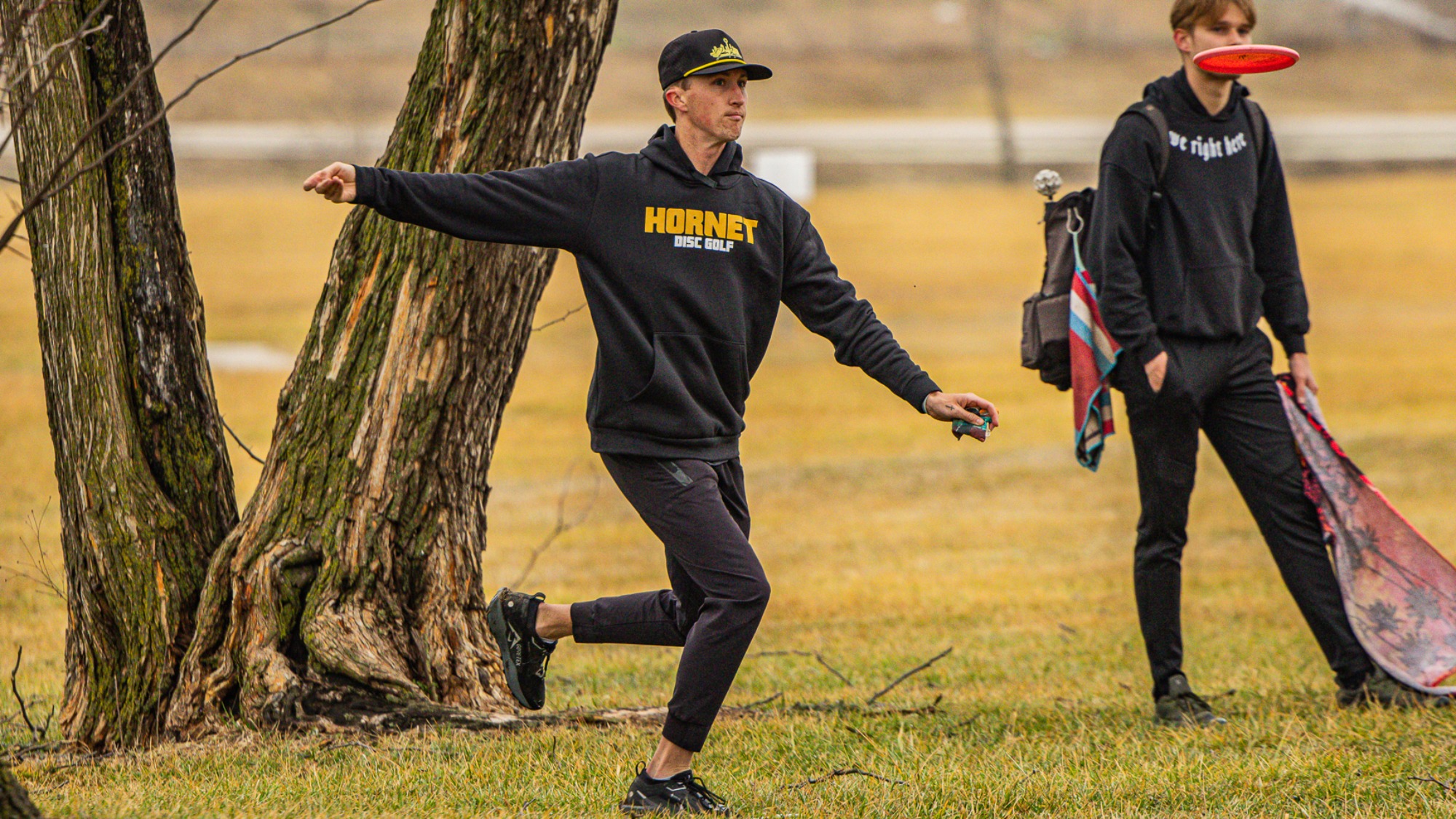 2026 Emporia State Disc Golf Jaden Rye throw at ESU Conference Event