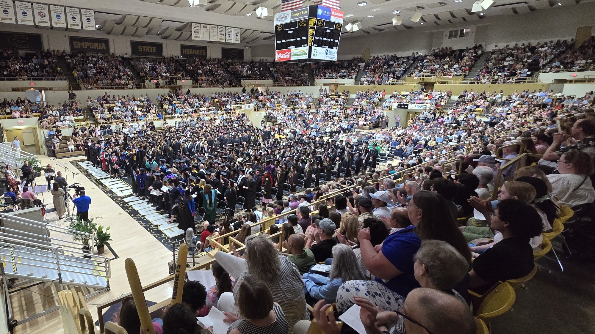 W.L. White Auditorium filled for spring commencement